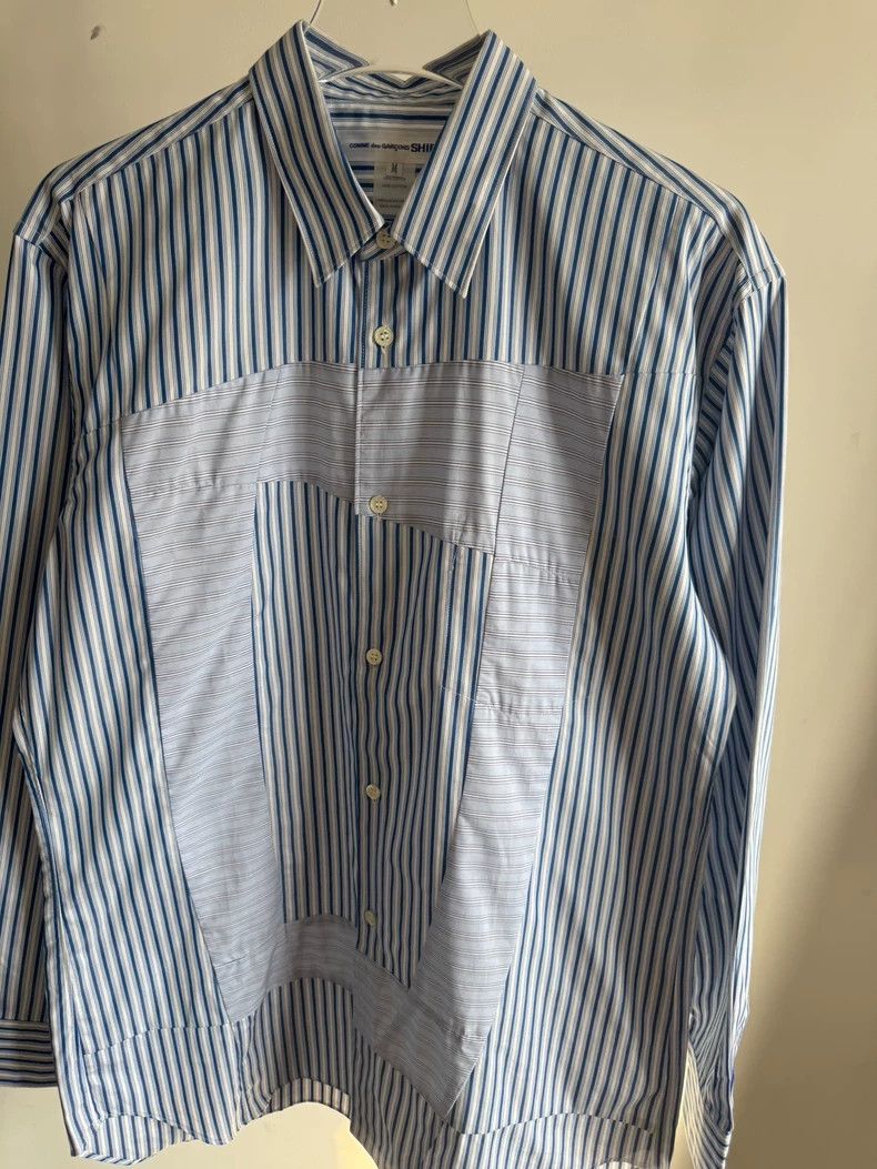 Comme des Garcons Comme Des Garcons Striped Patchwork Shirt Size M / US 6-8 / IT 42-44 - 3 Thumbnail