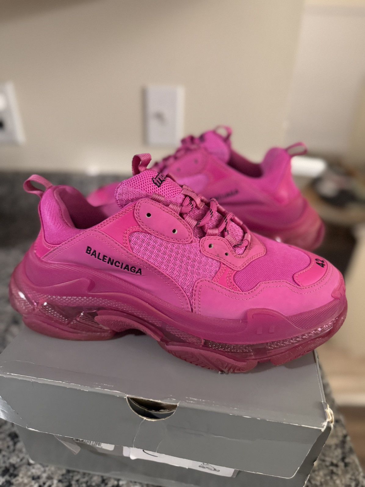 Balenciaga Balenciaga Pink Low Top Triple S 42EU/12US Women Size US 12 / IT 42 - 6 Thumbnail