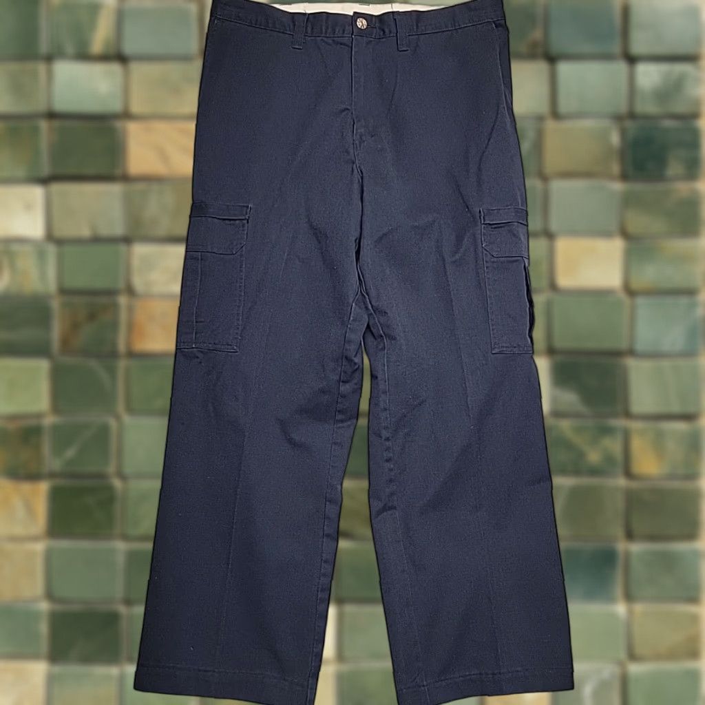 Dickies Dickies Pants Men 36x34 Blue Cargo Pocket Utility Workwear Retro Classic Comfort Size US 36 / EU 52 - 1 Thumbnail