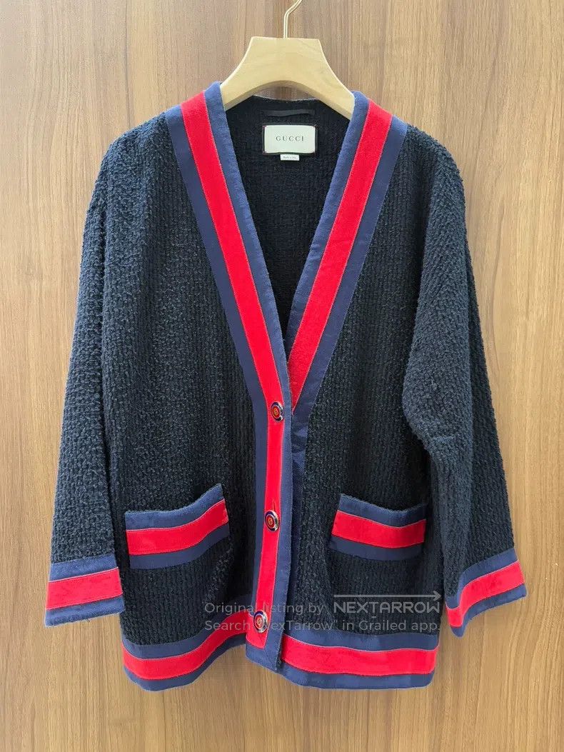 Gucci Gucci Black, red and blue striped cardigan coat Size XS / US 0-2 / IT 36-38 - 1 Thumbnail
