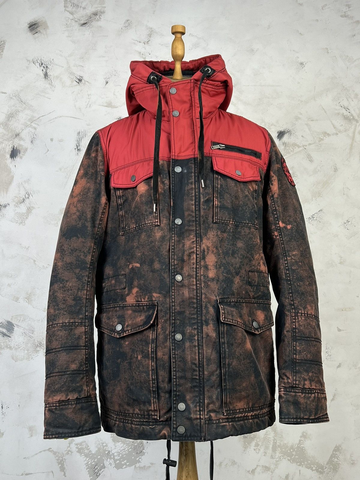 Diesel Vintage Diesel Custom Hooded Jacket Utility Coat Size M - L Size US S / EU 44-46 / 1 - 2 Thumbnail