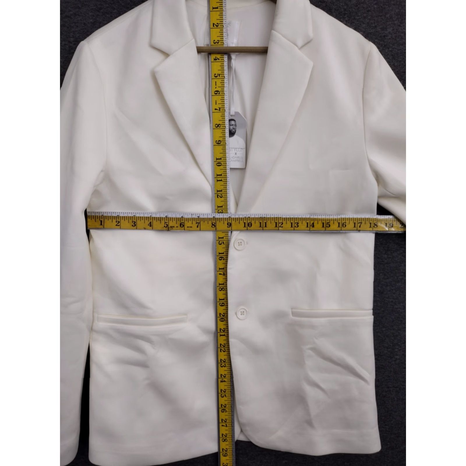 Vintage Stylus X LaDarius Campbell Lightweight Jacket Blazer Casual Ivory Mens S/M Size 36R - 4 Thumbnail