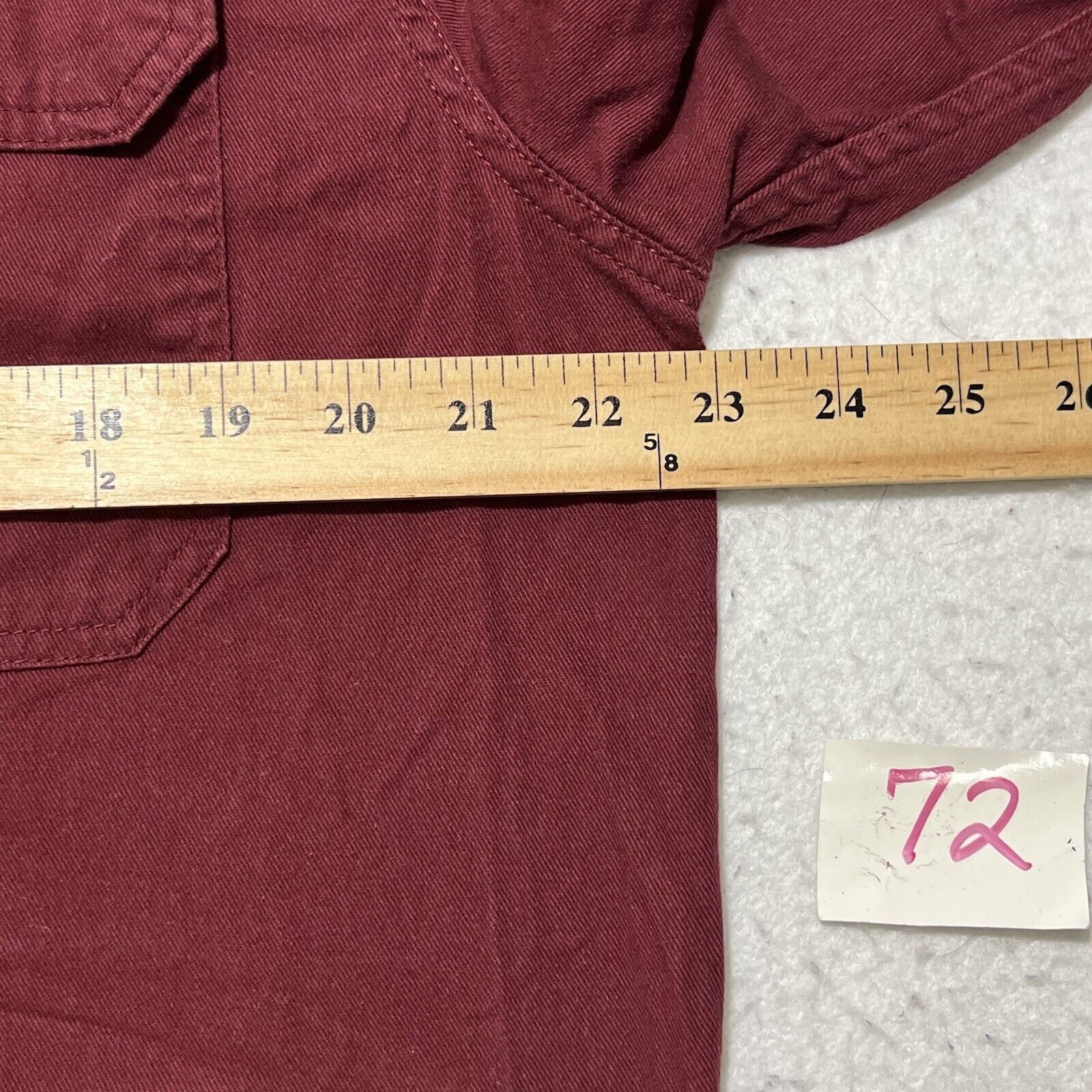 Wrangler Wrangler Medium Maroon Button Up Flannel Shirt Long Sleeve Size US M / EU 48-50 / 2 - 7 Thumbnail
