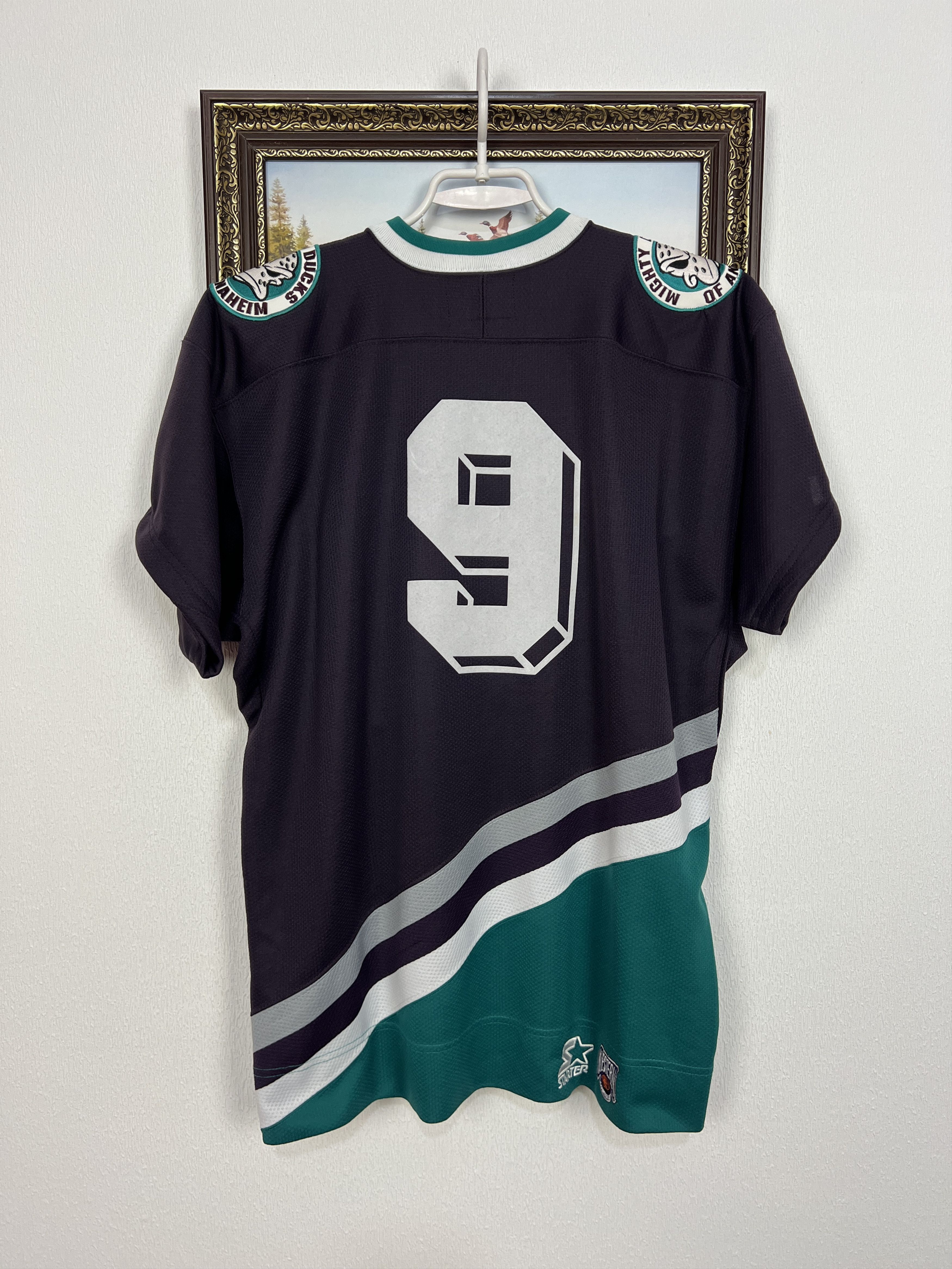 Starter Vintage 90's Anaheim Mighty Ducks Hockey Jersey NHL Trikot Size US M / EU 48-50 / 2 - 7 Thumbnail