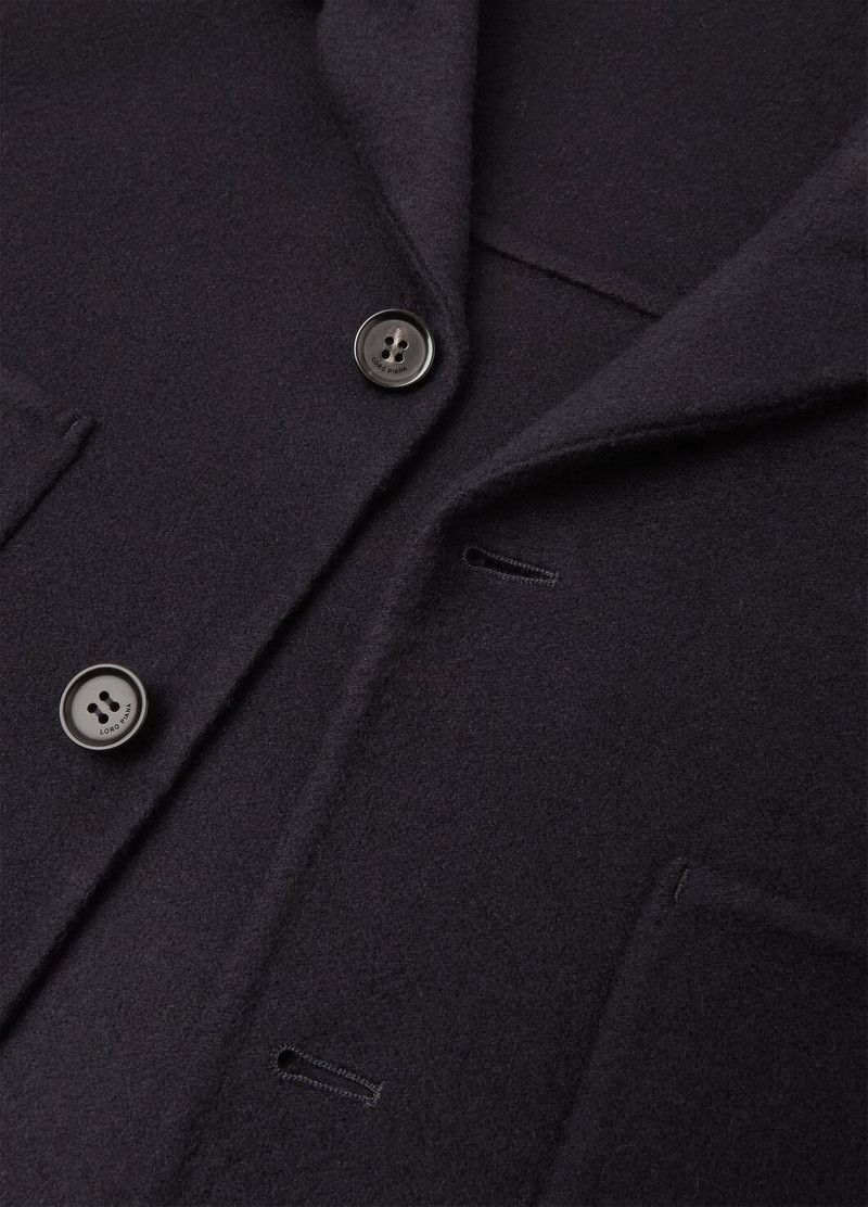 Loro Piana o1w1db10226 FAO3175 Evandro Overshirt in Navy Blue Size US XL / EU 56 / 4 - 7 Thumbnail