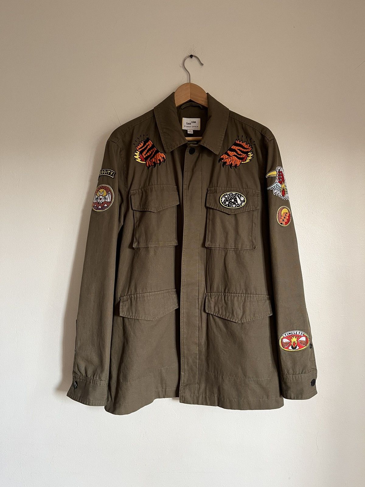 Frank & Oak Ricardo Cavolo Green Army Utility Field Jacket Size US M / EU 48-50 / 2 - 1 Thumbnail