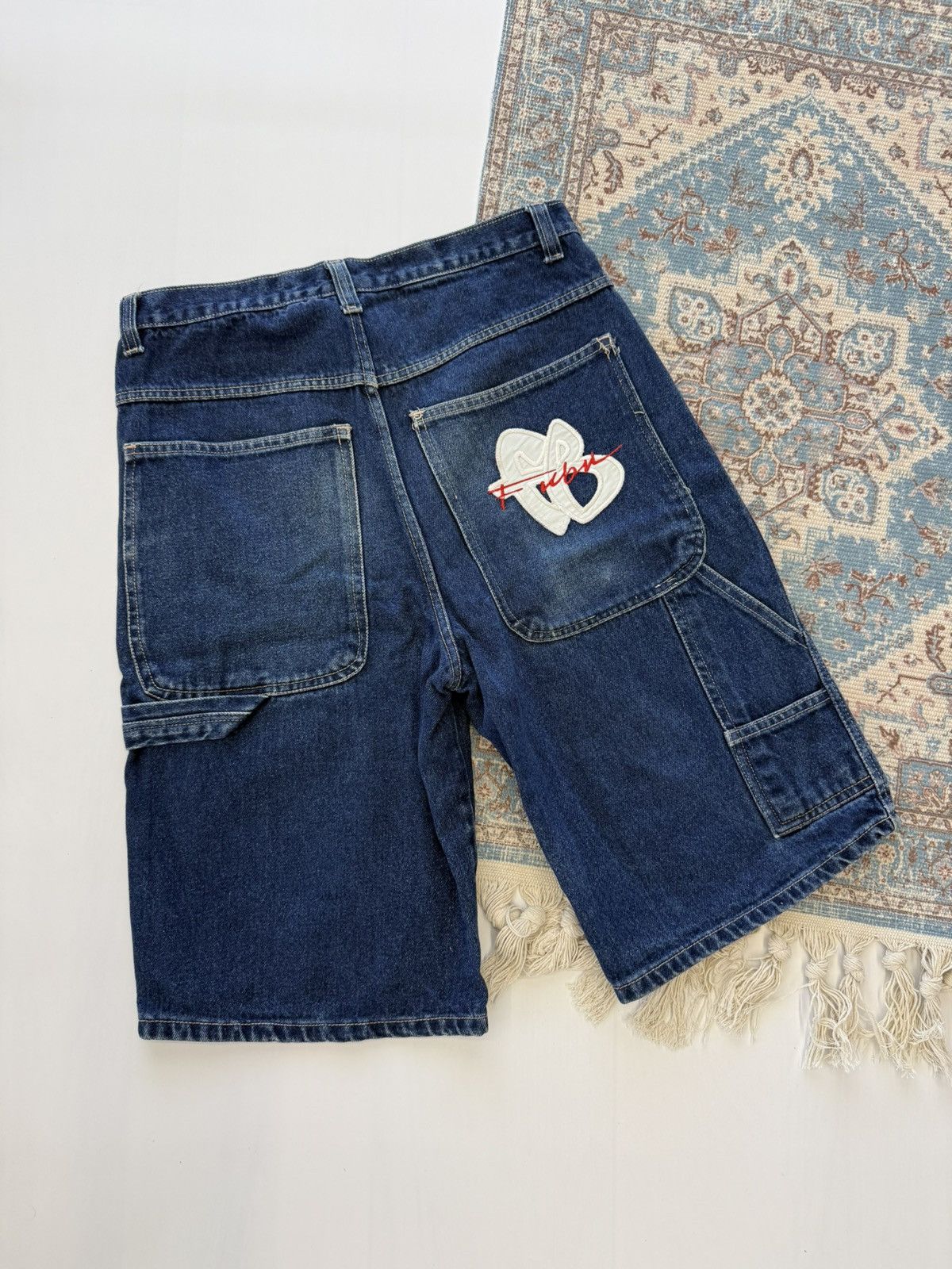 Fubu Vintage FUBU Rap Baggy Made in USA Denim Shorts Size US 32 / EU 48 - 1 Thumbnail