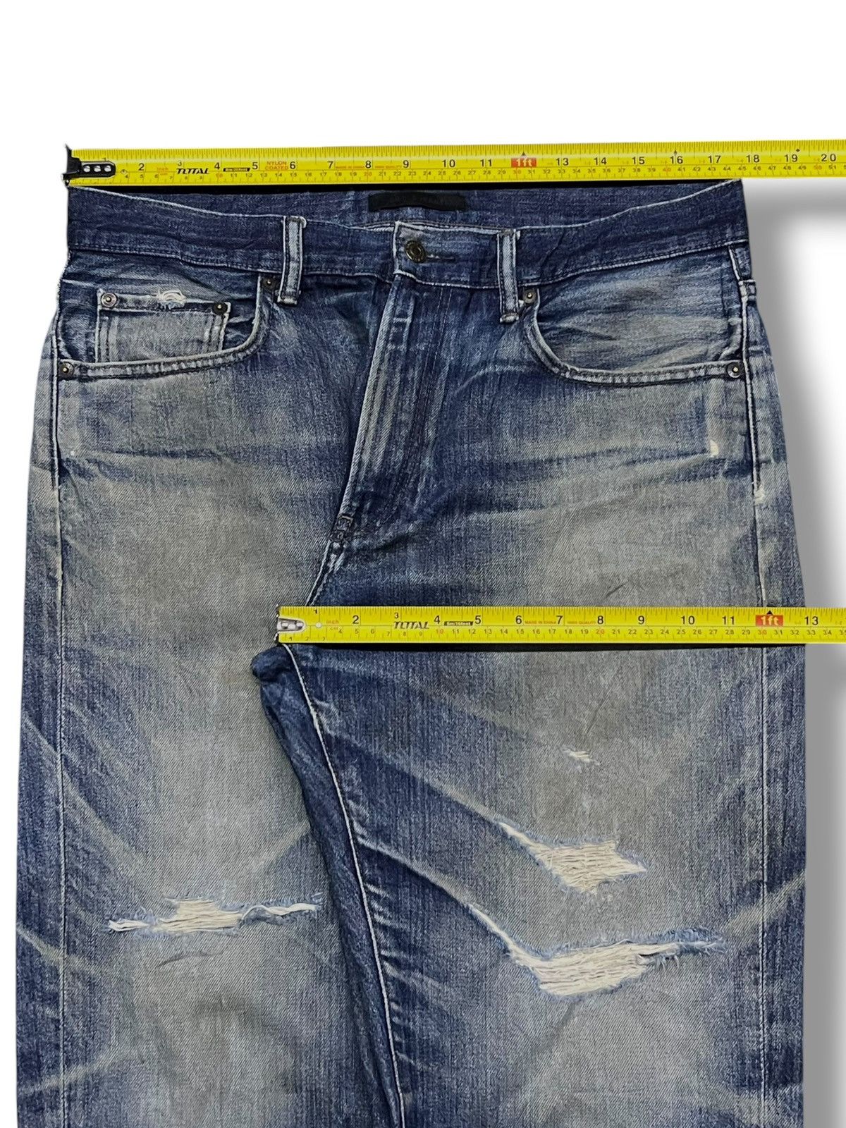 Uniqlo Vintage Uniqlo Japan - Faded Wash, Distressed Denim Size US 35 - 15 Thumbnail