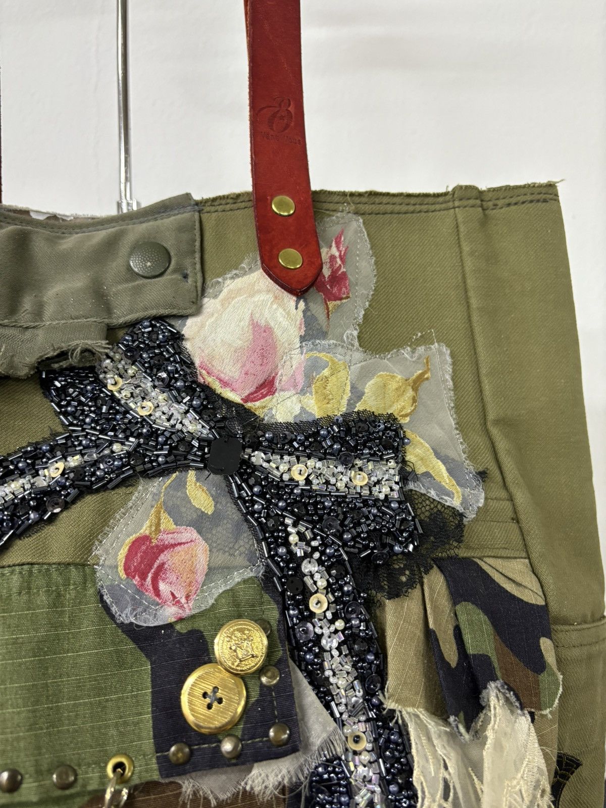 Engineered Garments Boro Denim Patchwork Tote Bag Military Handmade Chanel Style Size ONE SIZE - 5 Thumbnail