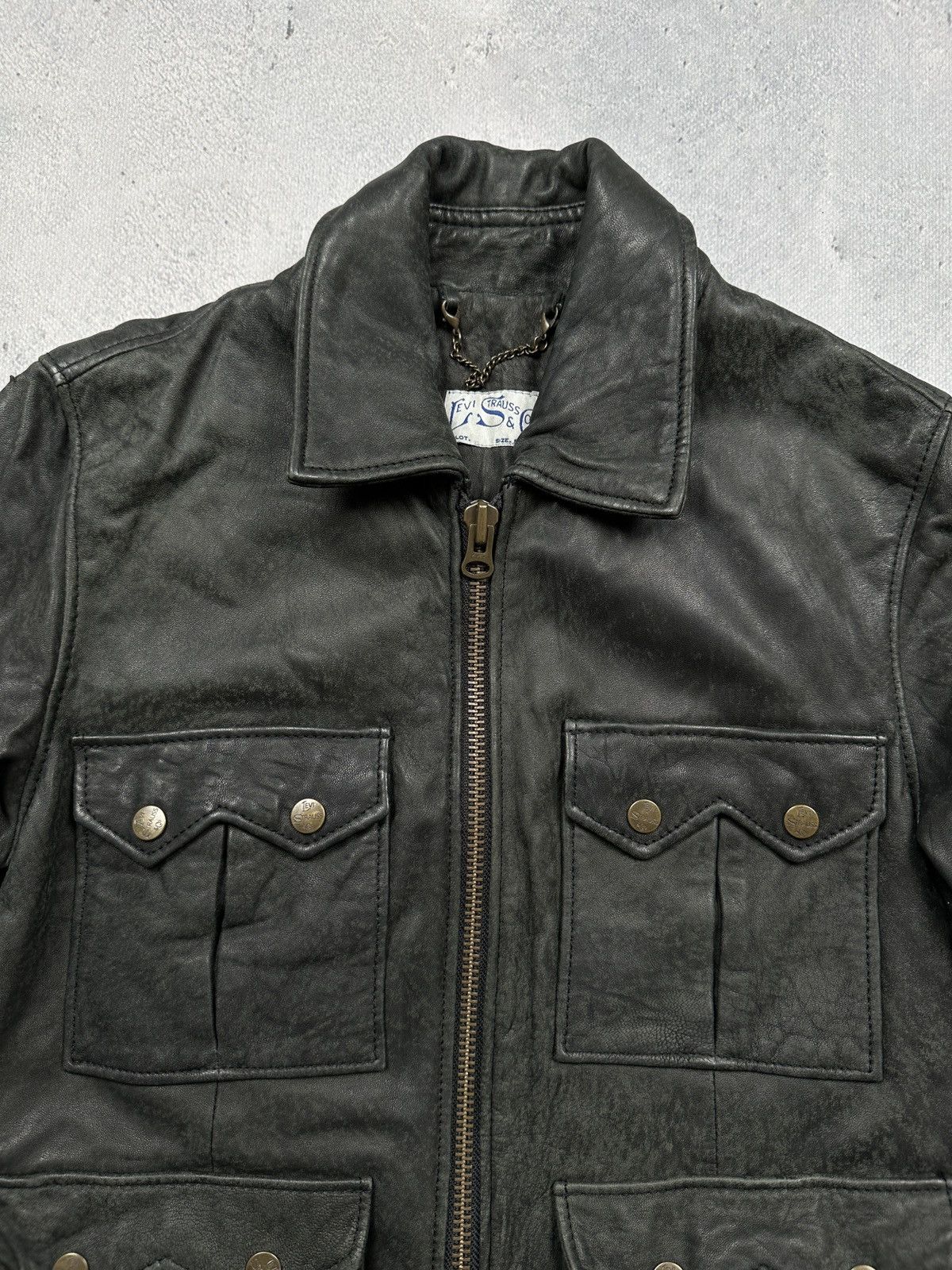 Levi's Vintage Levi’s Sample Leather Jacket Western Cut 90s Rare Size S / US 4 / IT 40 - 4 Thumbnail