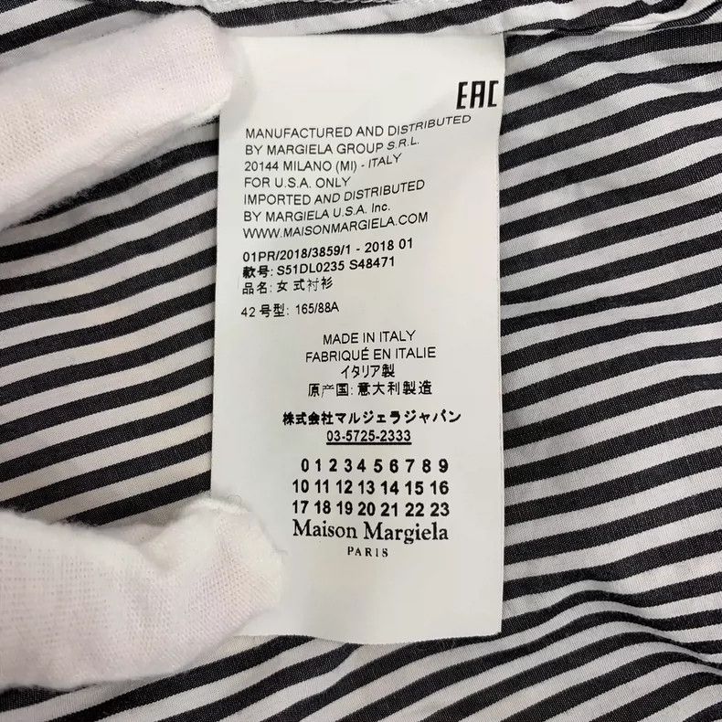 Maison Margiela Color-blocked striped polka dot stitching