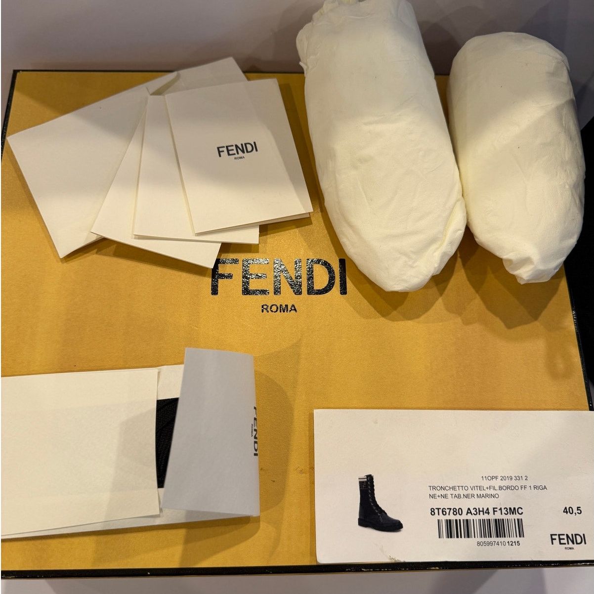 Fendi Fendi Leather Combat Boot with FF Cuff Size 40.5 Size US 9.5 / IT 39.5 - 6 Thumbnail