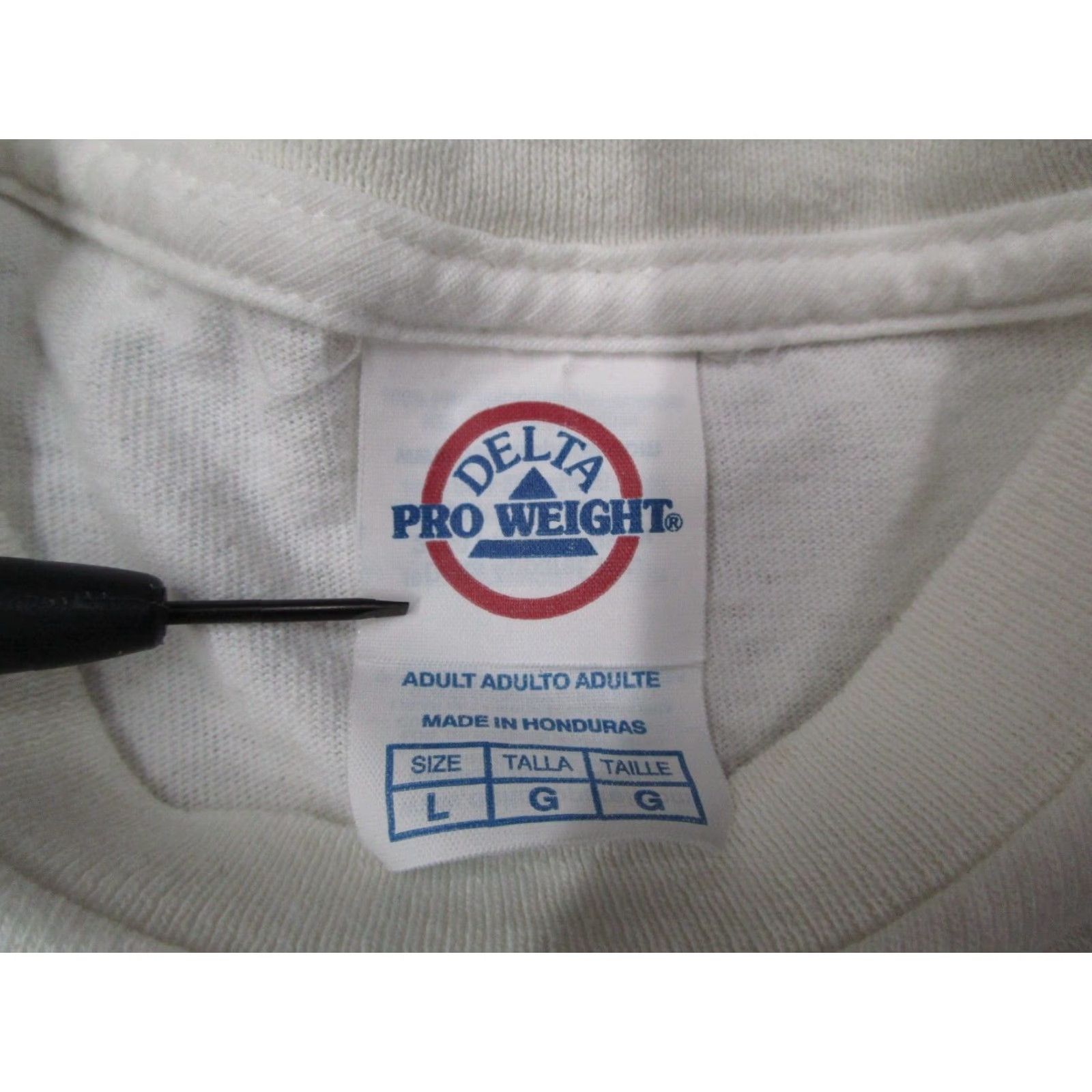 Delta VINTAGE Delta Men's T-Shirt Large White 90s Sports AAU National Championship Retro Crew Neck Size US L / EU 52-54 / 3 - 2 Thumbnail