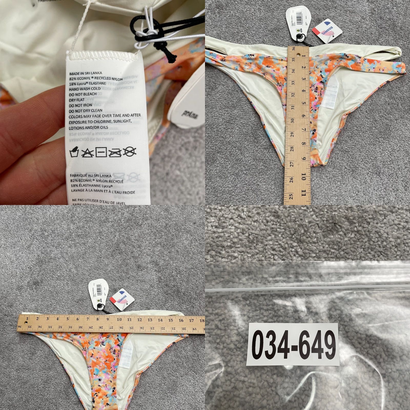 Prana prAna Floral Bikini Bottom Womens Large Multicolor Swimwear Tropical Boho Size 36" / US 14 / IT 50 - 8 Thumbnail