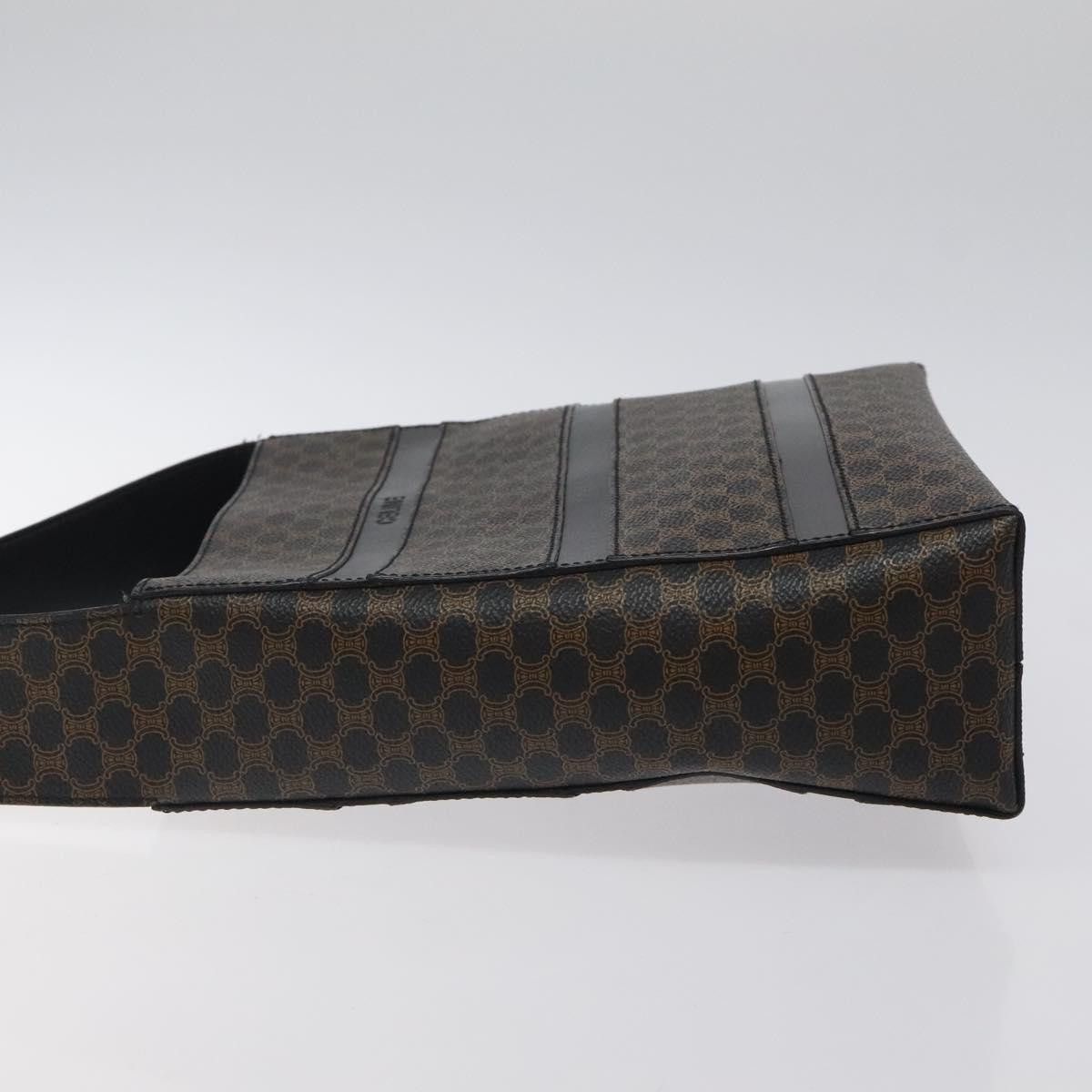 Celine CELINE Macadam Canvas Shoulder Bag Pvc Leather Black Gold Size ONE SIZE - 5 Thumbnail