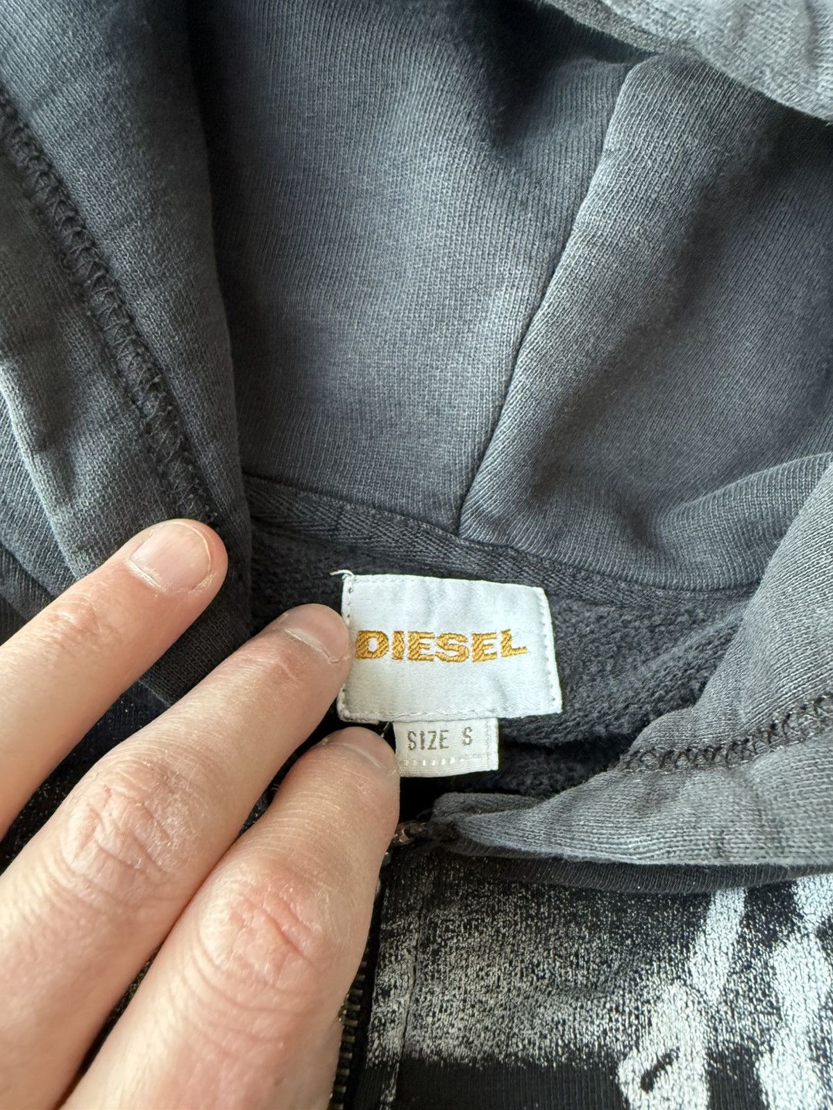 Diesel Rare Vintage Diesel Hoodie GOTHIC Faded Distressed Size US S / EU 44-46 / 1 - 7 Thumbnail