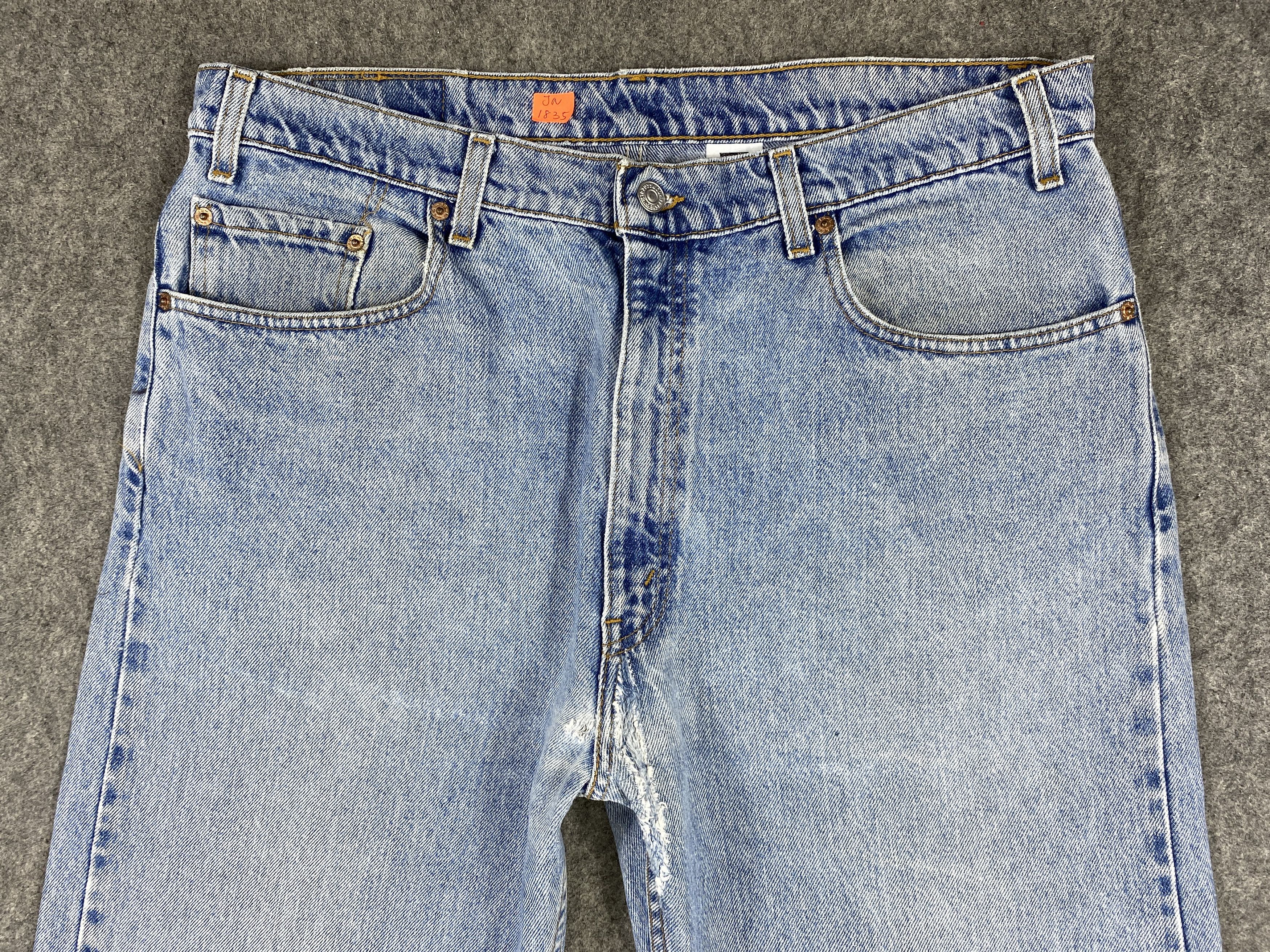 Levi's Blue Wash Vintage Levi's 505 Jeans 37x30.5 Denim -JN1835 Size US 37 - 3 Thumbnail