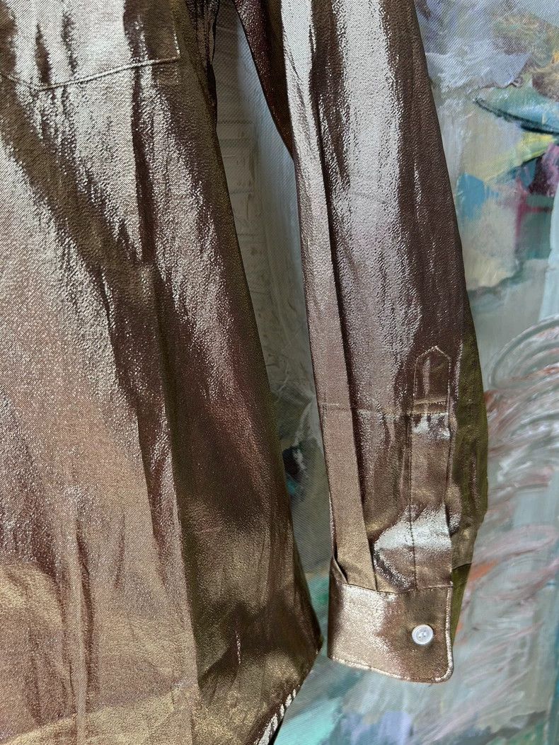 Comme des Garcons Comme des Garcons Gold metallic shirt T-shirt Size US XS / EU 42 / 0 - 4 Thumbnail