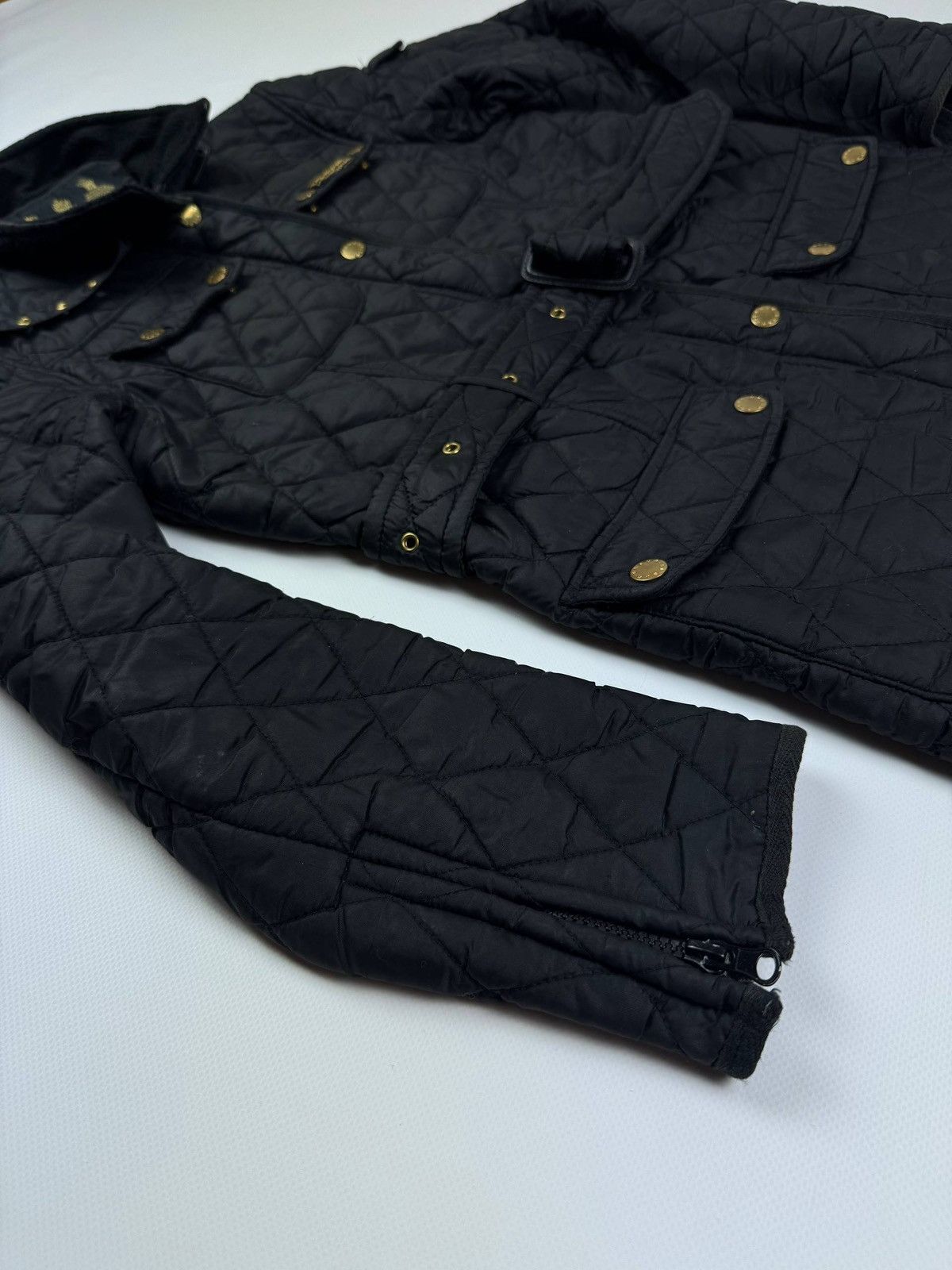 Barbour Barbour International Quilted Jacket Black Belted Size XS / US 0-2 / IT 36-38 - 8 Thumbnail