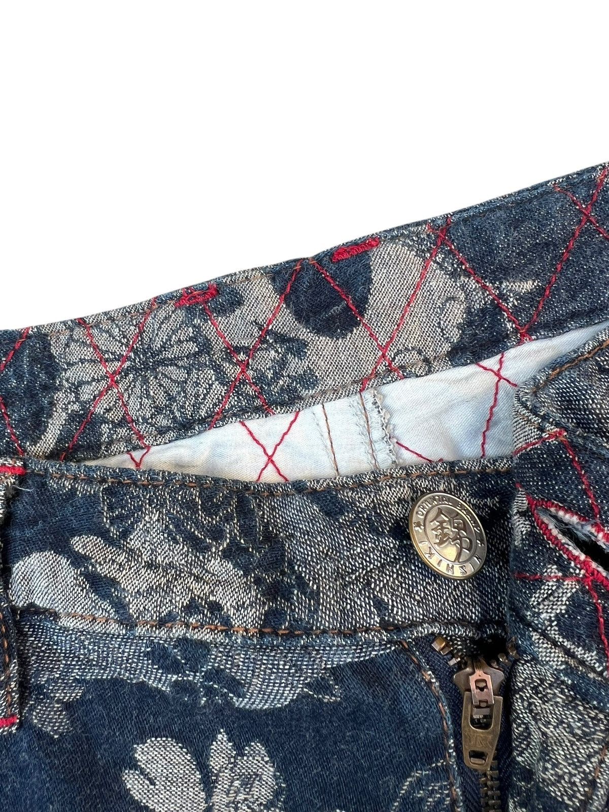 Japanese Brand Nishiki Oriental Brand Japan Embroidery Denim Short Pant Size US 35 - 7 Thumbnail