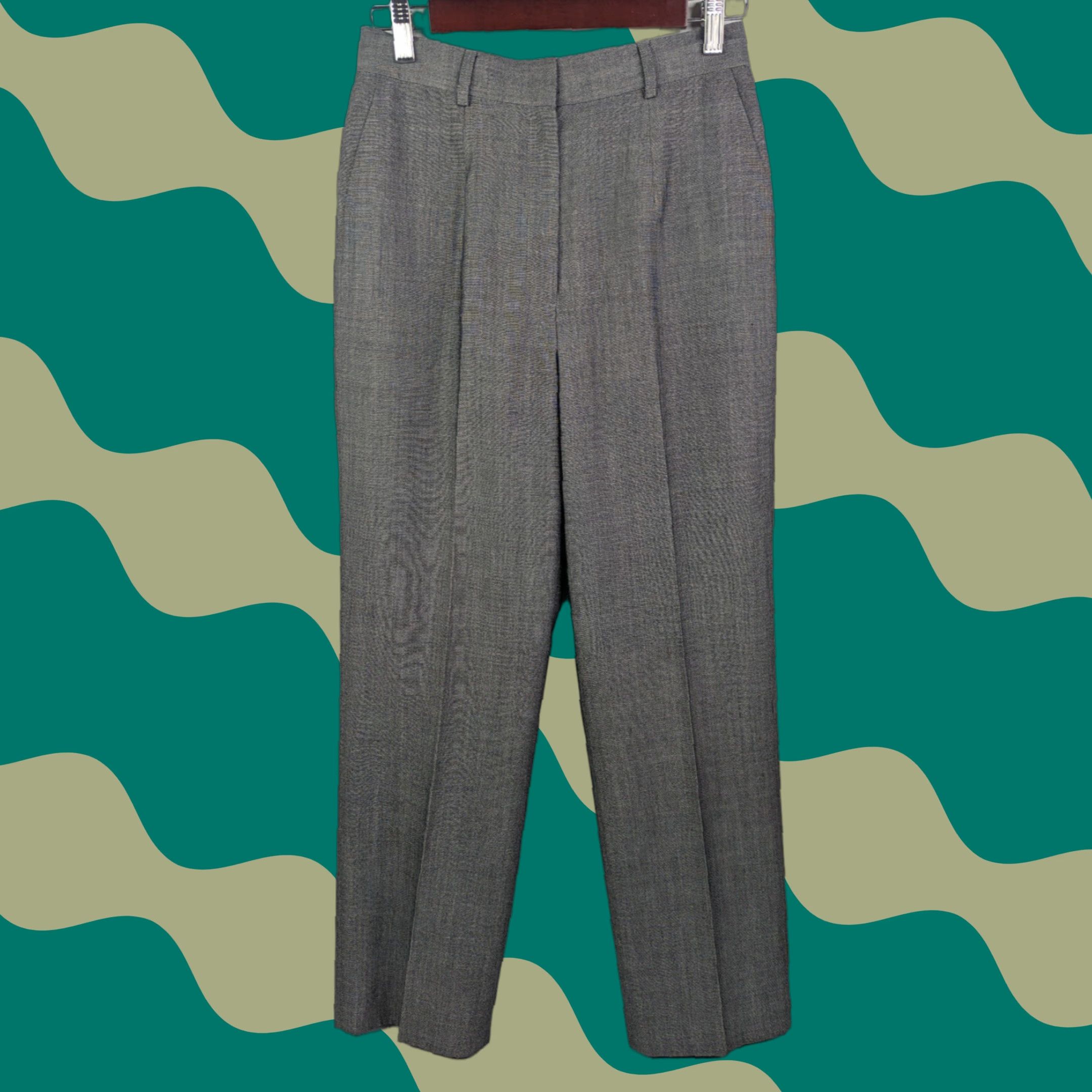 Ralph Lauren Lauren Ralph Lauren Womens Pants 6 Grey Wool Rayon Pleated Career Trouser Lined Size 28" / US 6 / IT 42 - 1 Thumbnail