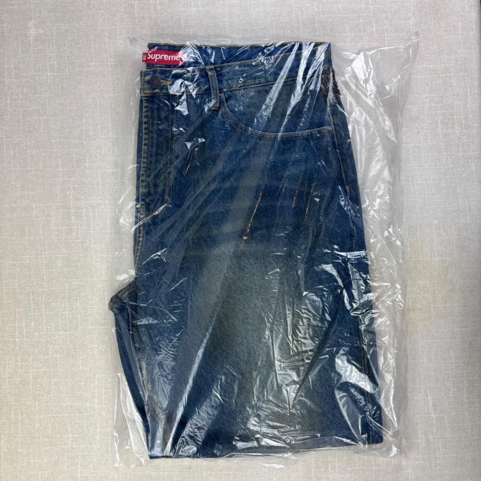 Supreme Supreme Leopard Faux Fur Loose Fit Jean “Washed Indigo” 38M Size US 38 / EU 54 - 3 Thumbnail