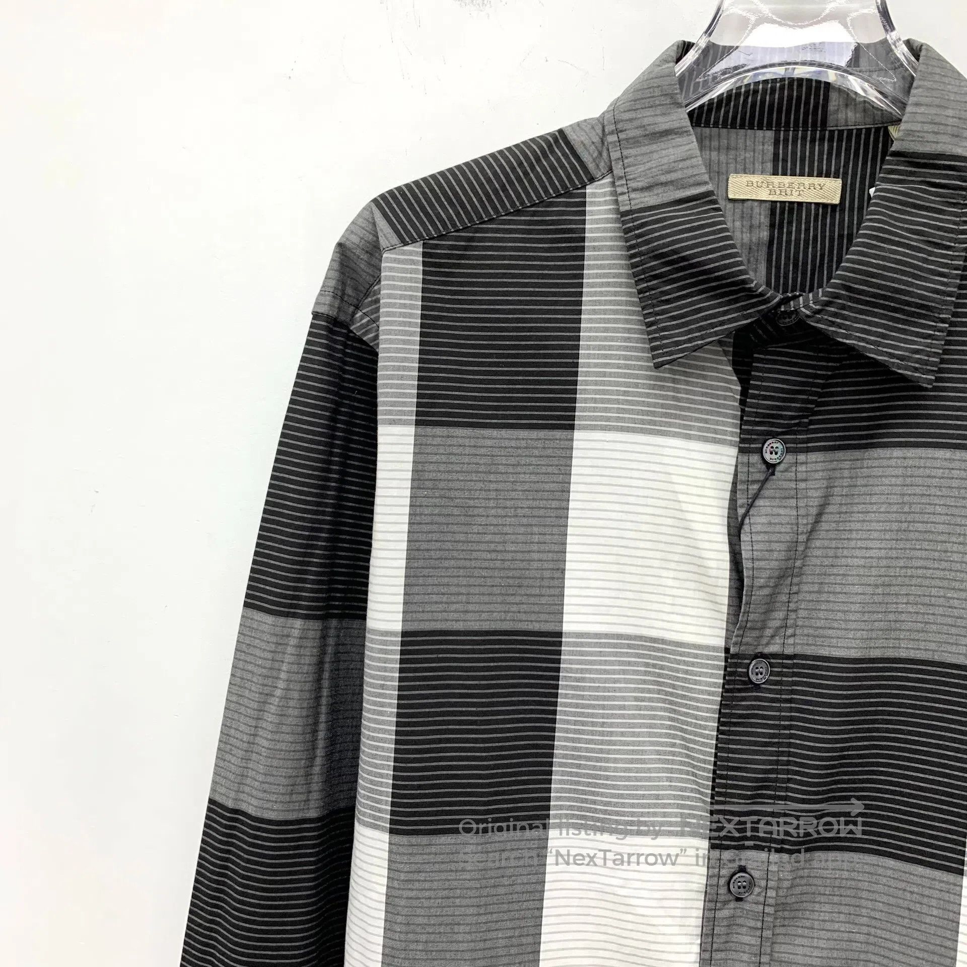 Burberry Burberry Multicolor Plaid Cotton Collar Single Breasted Lo Size US L / EU 52-54 / 3 - 3 Thumbnail