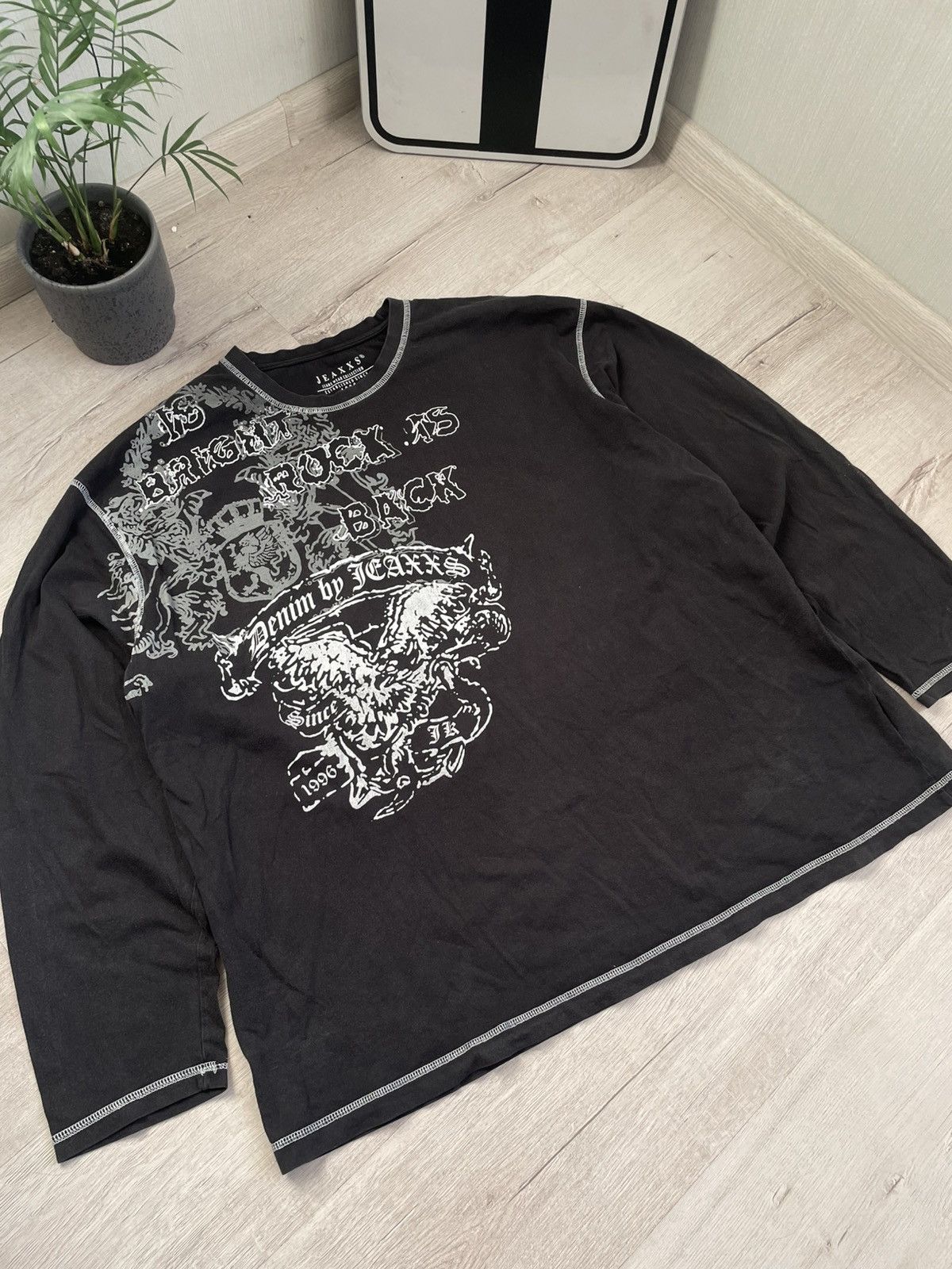 Japanese Brand Vintage Archive Cyber Rock Y2k Boxy Longsleeve Punk Opium Size US XL / EU 56 / 4 - 4 Thumbnail