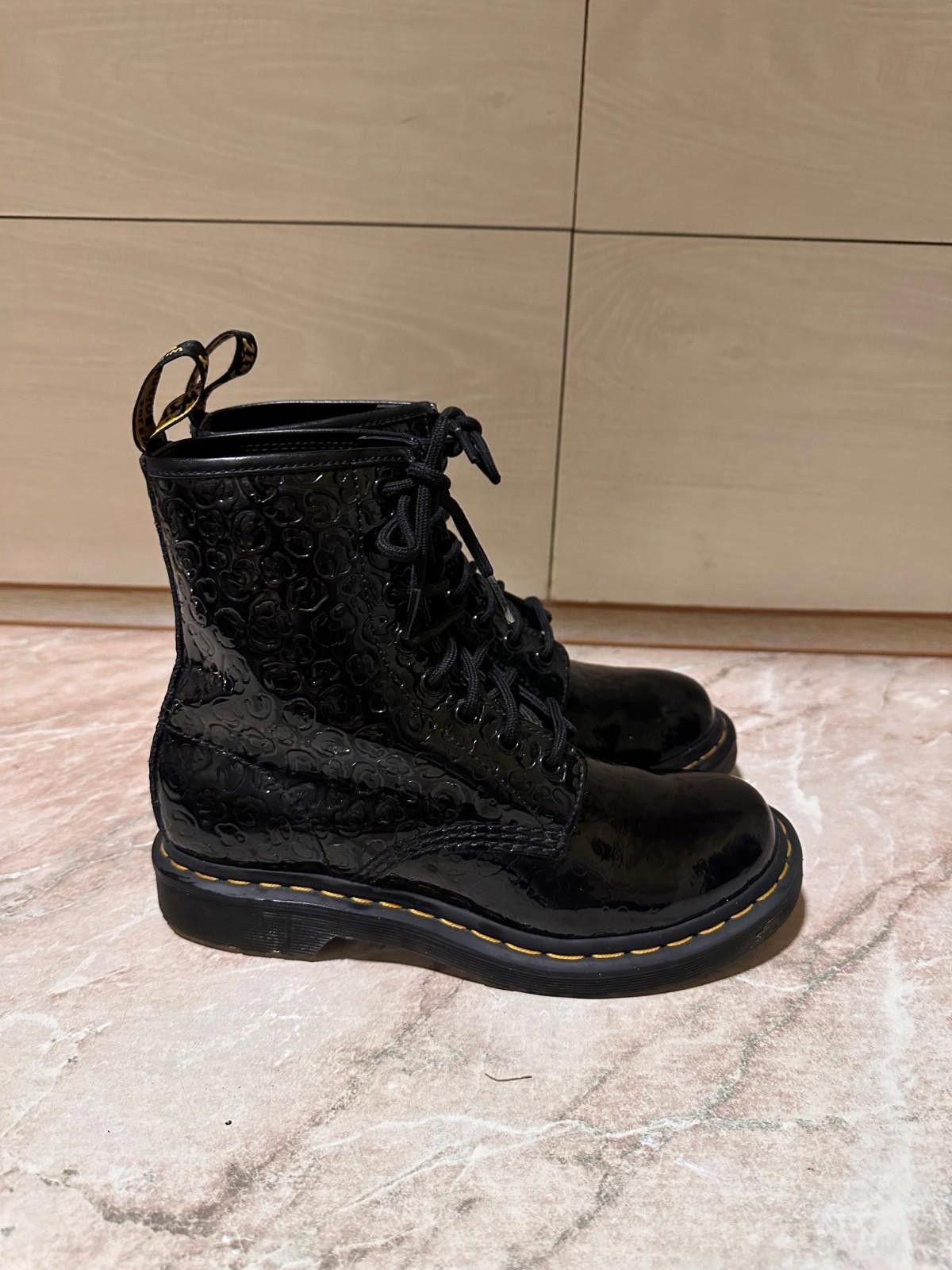Dr. Martens Dr Martens 1460 Leopard Embossed Black Leather Boots Uk 5 Size US 7 / IT 37 - 4 Thumbnail