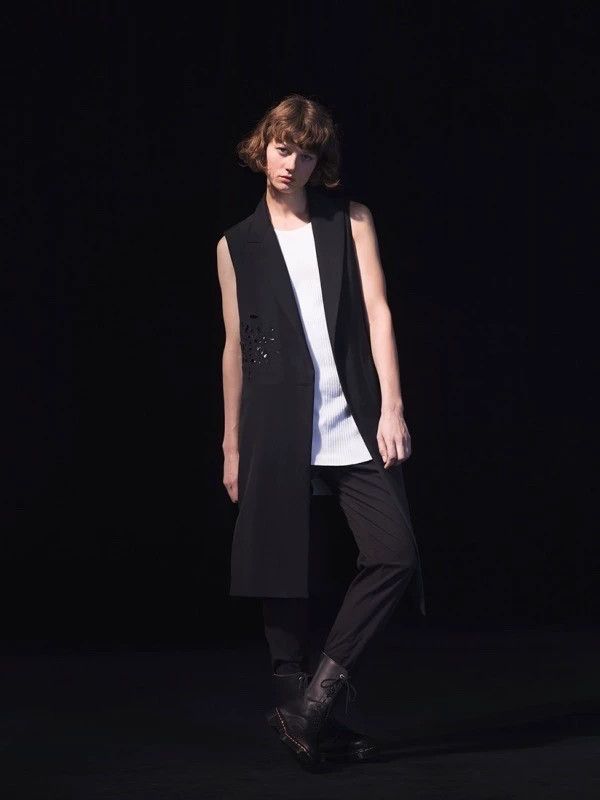 Other Y's White Cotton Long Sleeve Threaded Basic T-Shirt Size US M / EU 48-50 / 2 - 1 Thumbnail