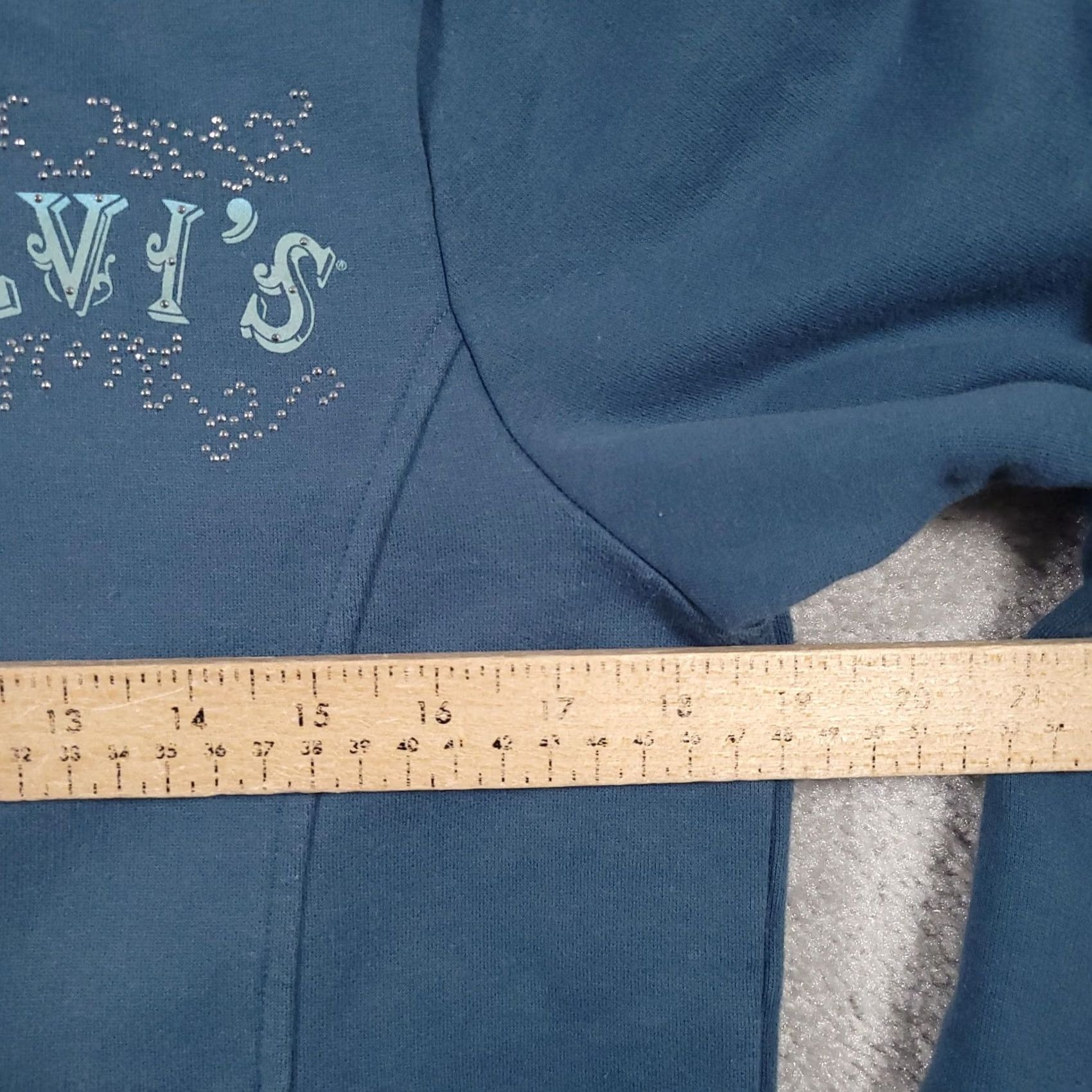 Levi's Levi's Hoodie Full Zip Sweatshirt Jacket Women's Medium Blue Studded Casual Size M / US 6-8 / IT 42-44 - 7 Thumbnail