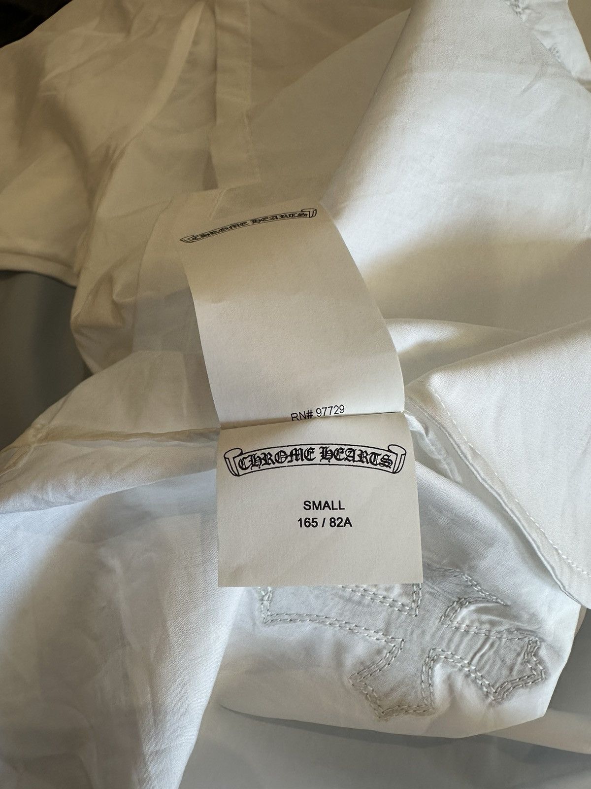 Chrome Hearts CHROME HEARTS LEATHER PATCHED DRESS SHIRT Size US XL / EU 56 / 4 - 8 Thumbnail