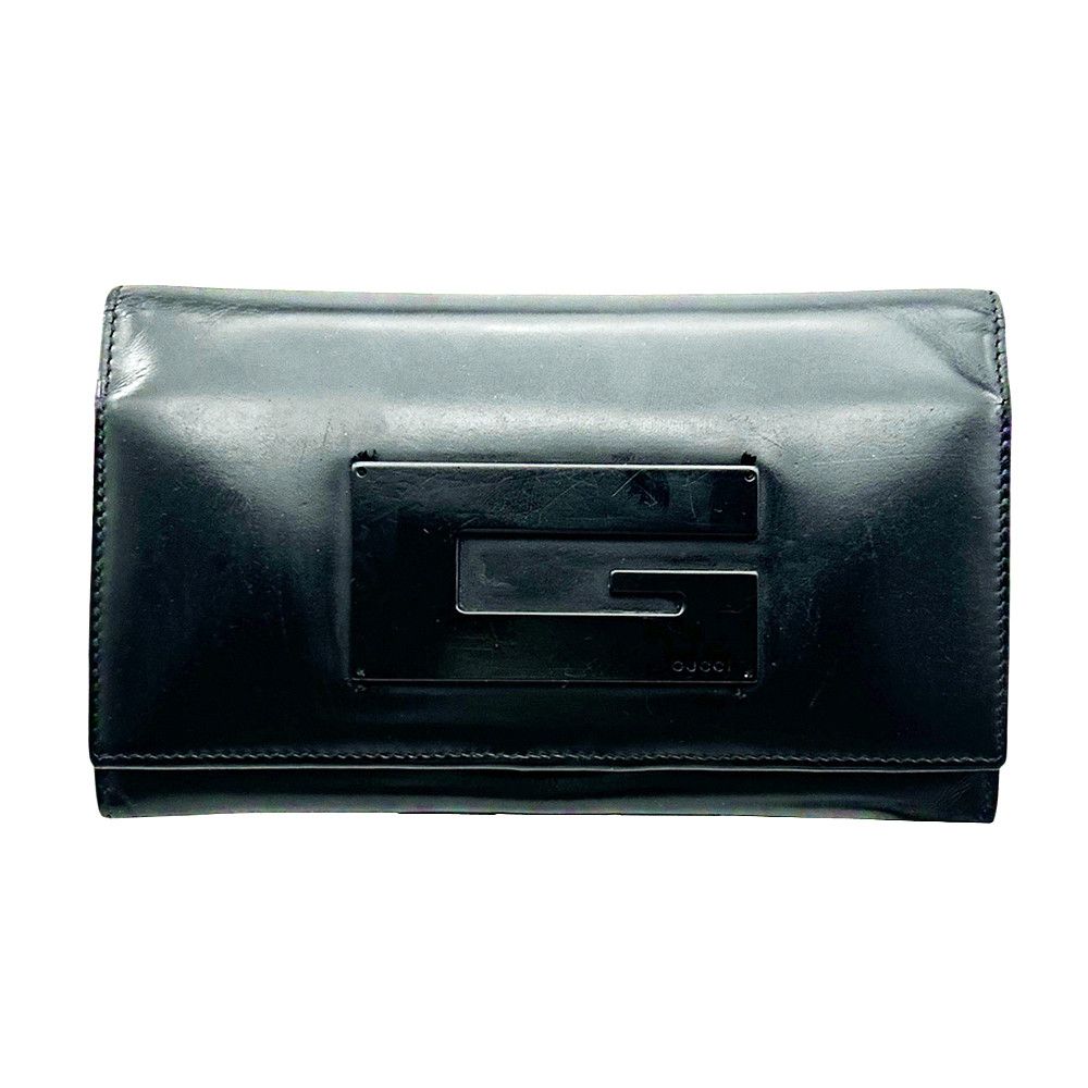 Gucci Gucci Long Leather Wallet Black Unisex Size ONE SIZE - 2 Thumbnail