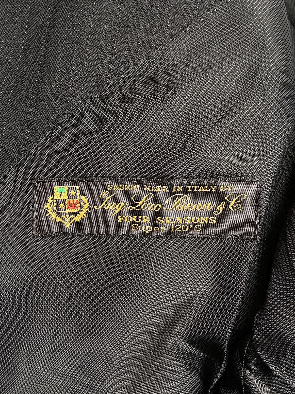 Loro Piana LORO PIANA VISARUNO Black Suit Size 50L - 12 Thumbnail