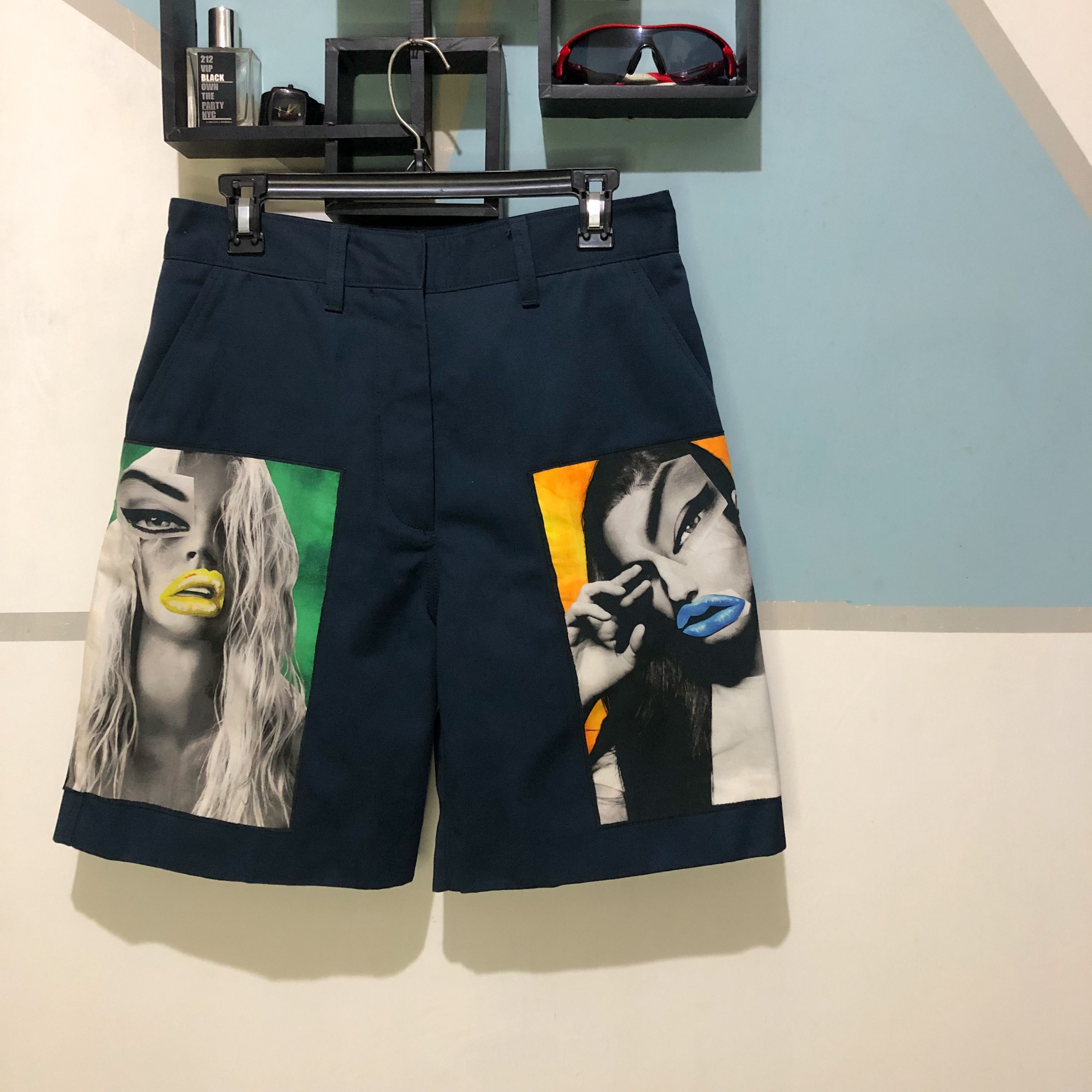 Acne Studios Acne Studios Eora PRT PSS15 Shorts Vermina Collage Portrait Size 34" / US 12 / IT 48 - 2 Thumbnail