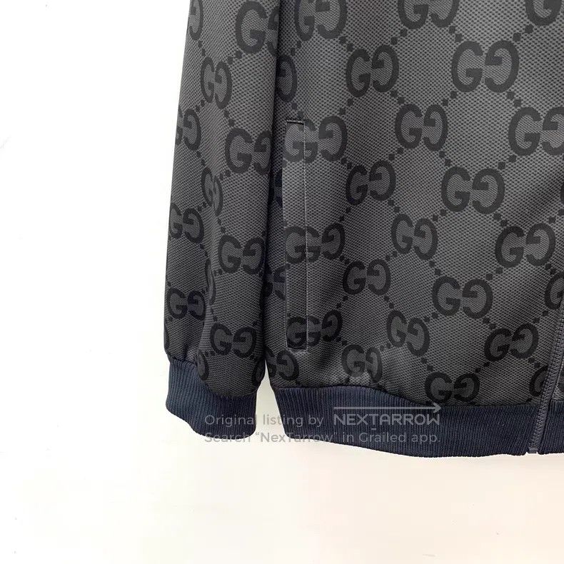 Gucci Gucci 24 black logo jacquard full print hooded zipper long Size US XL / EU 56 / 4 - 4 Thumbnail