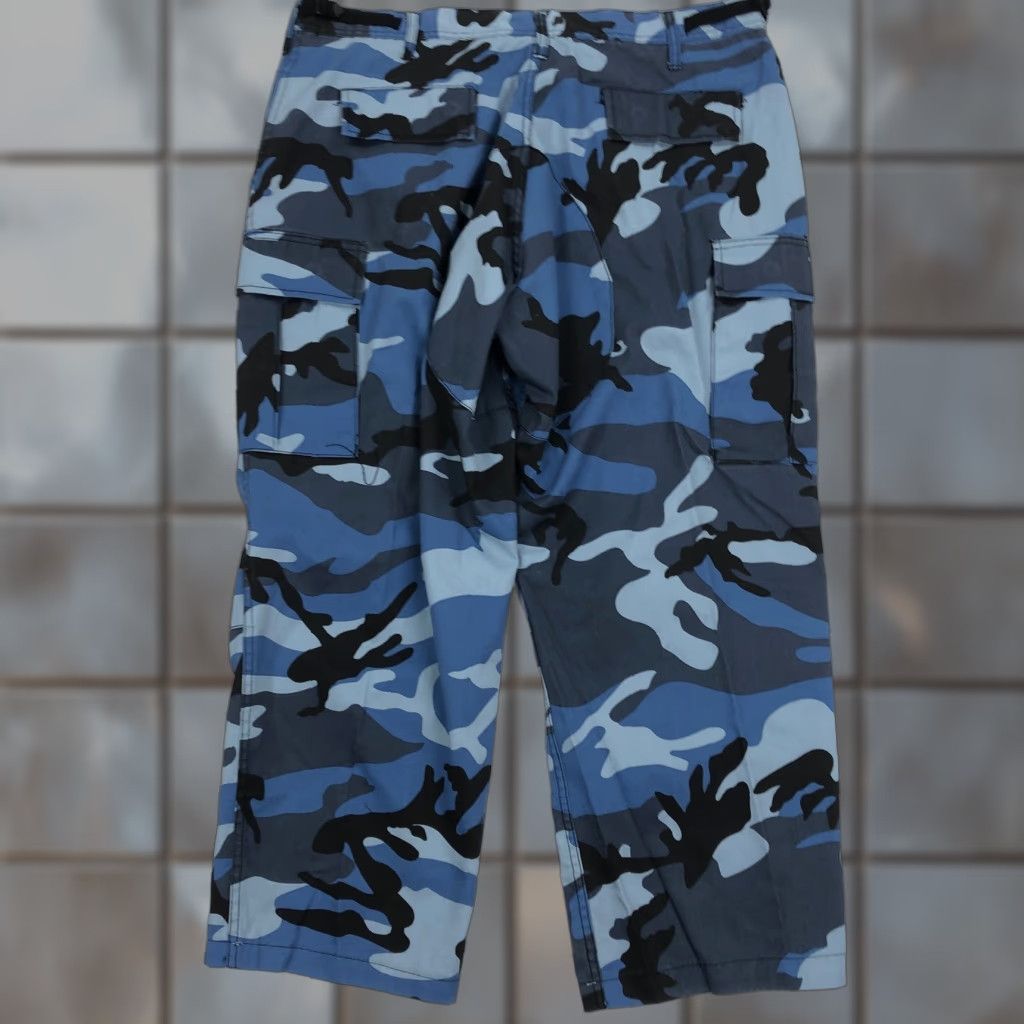 Rothco Rothco Men's Blue Camo Cargo BDU Pants L Regular 38x27 Military Casual Workwear Size US 33 - 1 Thumbnail