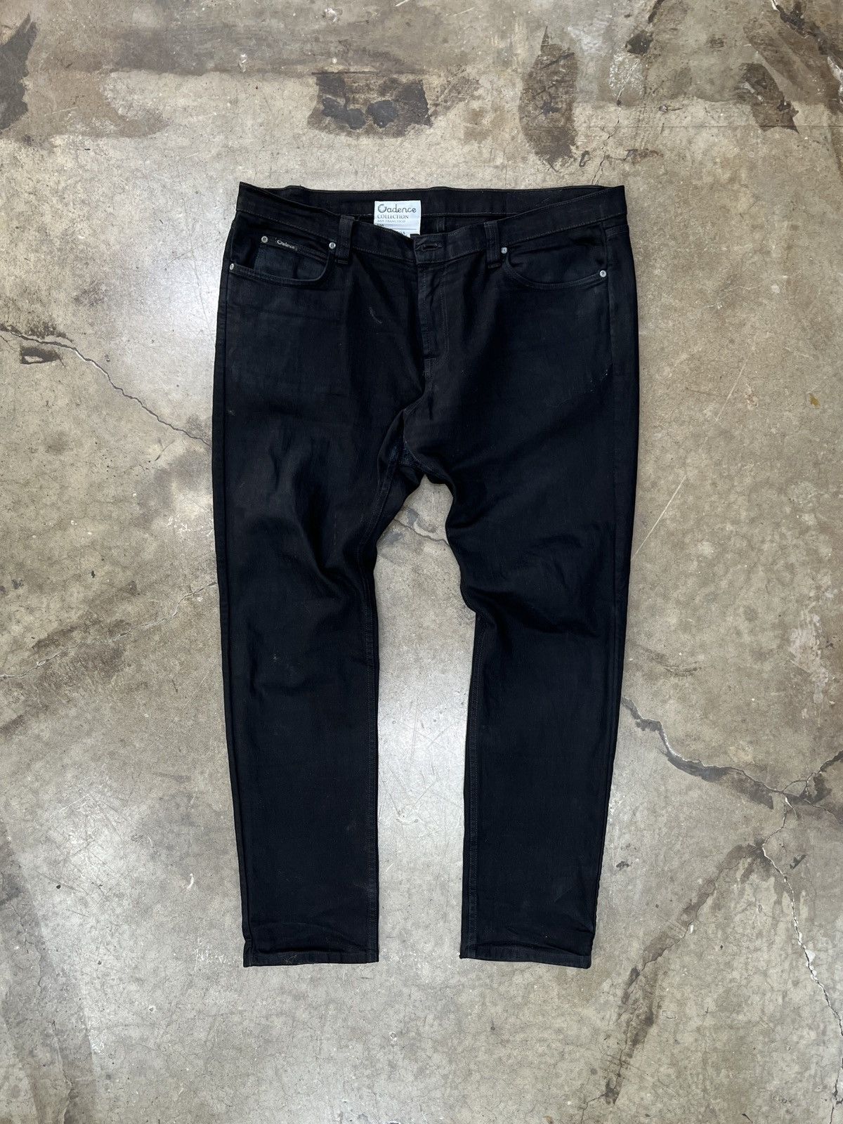 Vintage Cadence Cyclist Black Raw Stretch Denim Jean sz. 38 Size US 38 / EU 54 - 2 Thumbnail