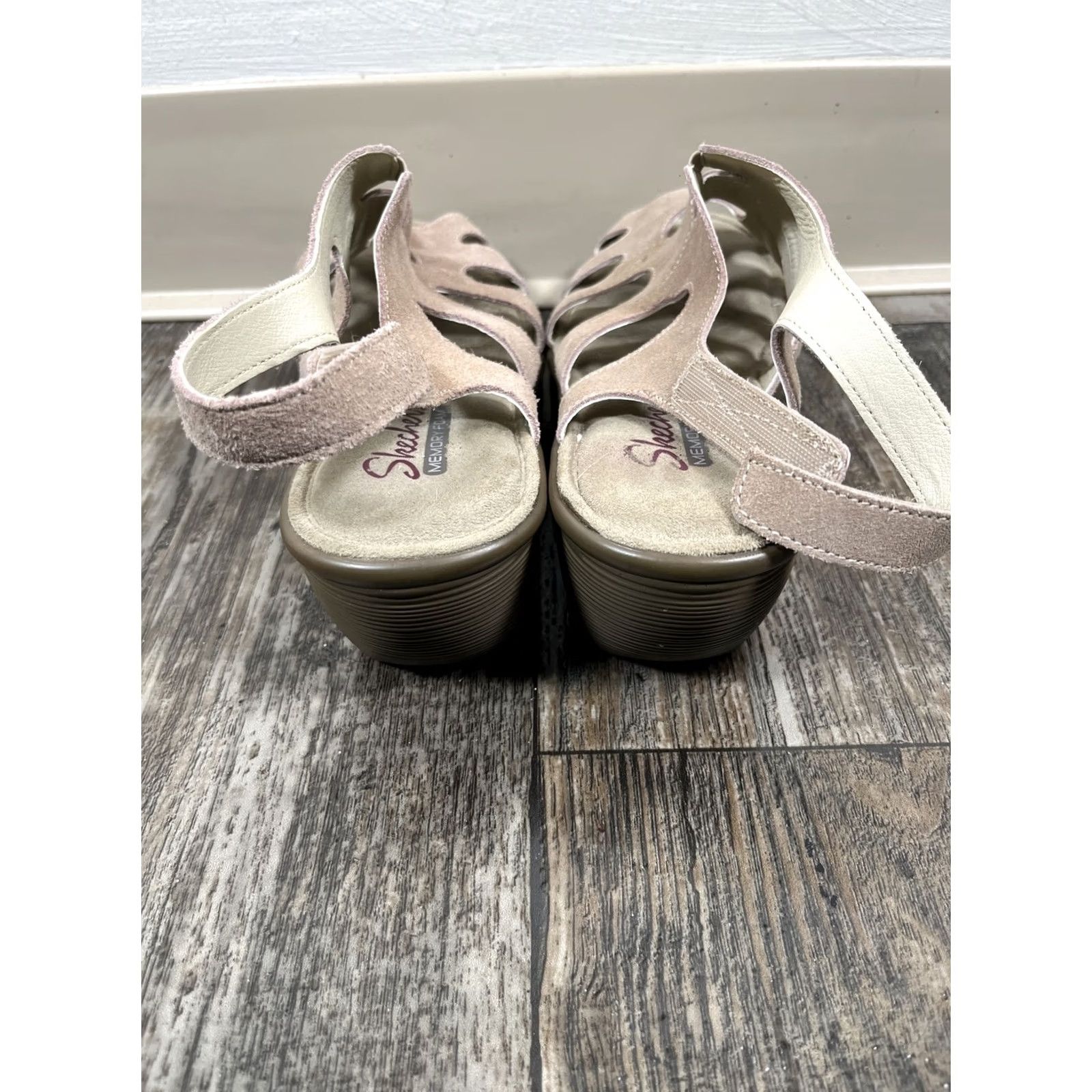 SKECHERS SKECHERS Sandal Women Slingback Memory Foam Wedge Beige 8.5 Size Love Parallel Trapezoid L Size US 9 / IT 39 - 4 Thumbnail