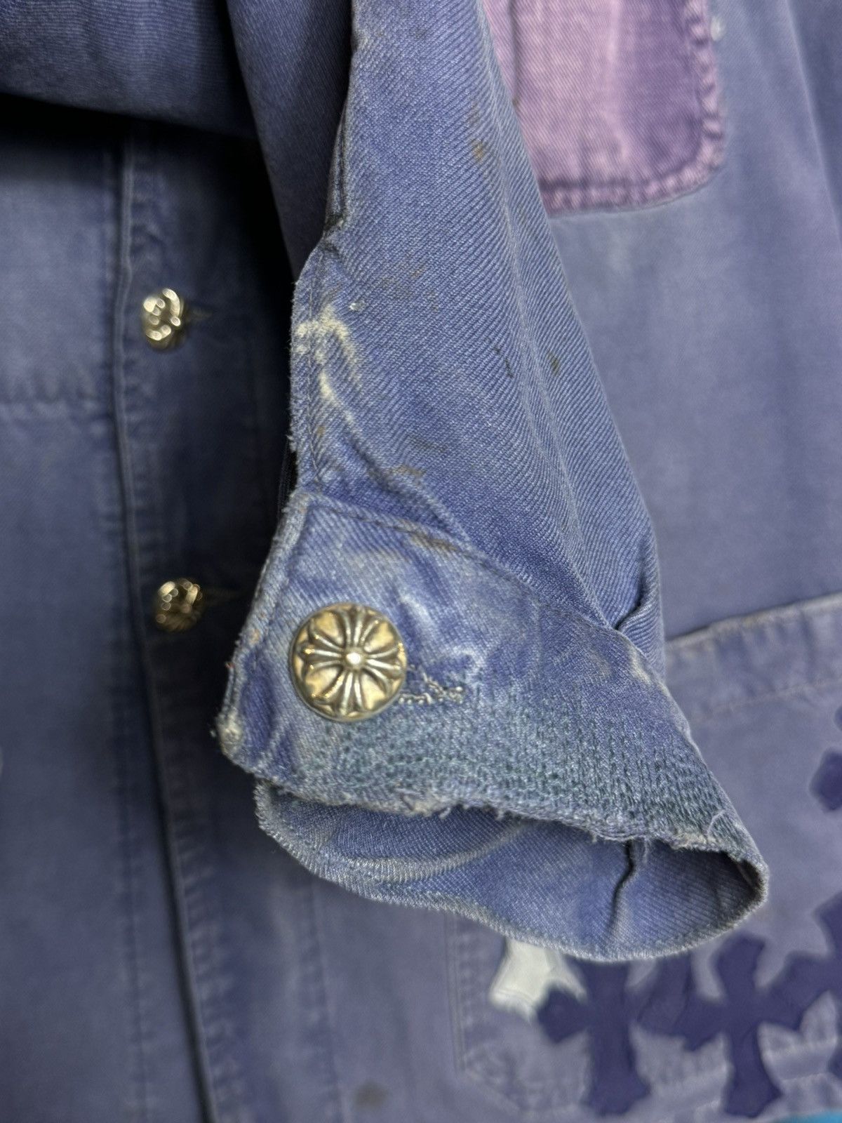 Chrome Hearts Chrome Hearts Cross Patch French Work Wear Jacket XL Size US XL / EU 56 / 4 - 20 Thumbnail