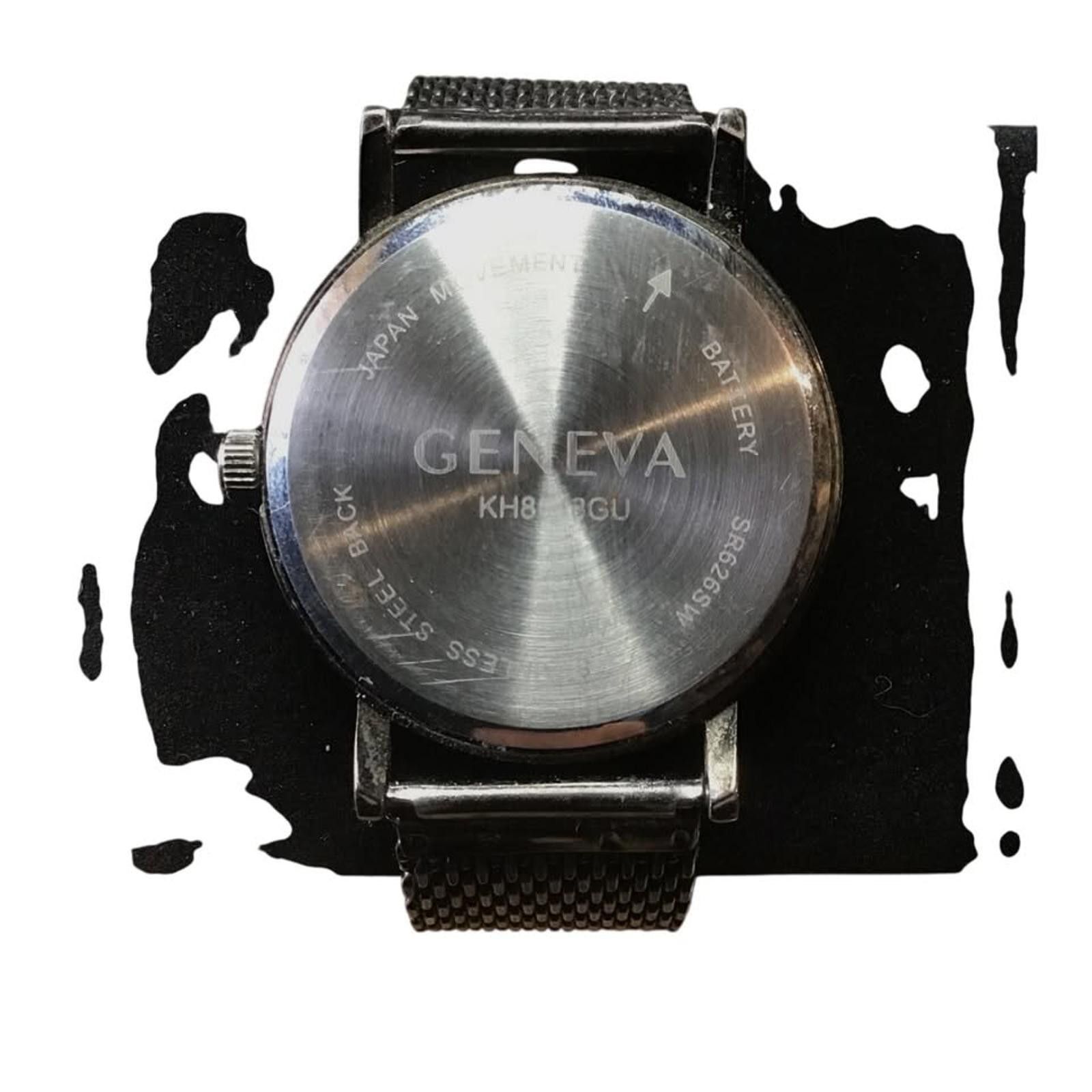 Geneva Geneva Chronograph Black Stainless Steel Watch Size ONE SIZE - 6 Thumbnail
