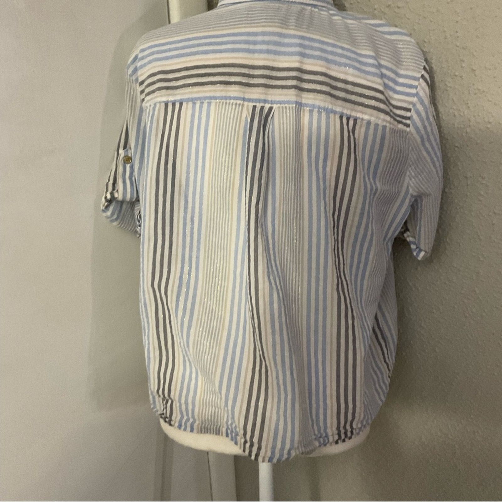 Michael Kors MiCHAEL Michael Kors Cropped Blouse Front Tie XL Size XL / US 12-14 / IT 48-50 - 2 Thumbnail