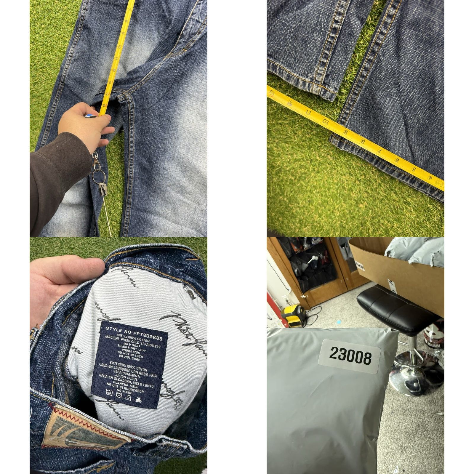 Phat Farm VINTAGE Phat Farm Jeans Mens 36x33 Blue Loose Baggy Fit Y2K 90s Denim Wide Leg Jeans Mens Blue 90s Hip Hop Phat Farm DP491401 Size US 36 / EU 52 - 8 Thumbnail