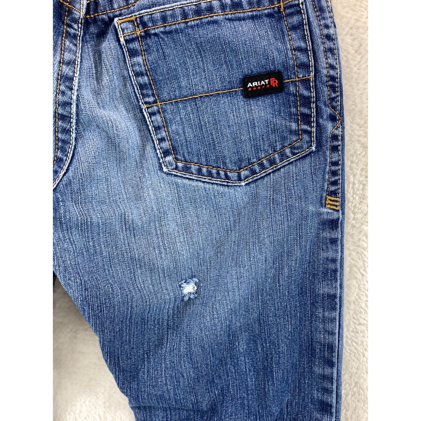 Ariat Ariat Jeans FR M4 31x34 Low Rise Boot Denim Blue 2112 CAT 2 Flame Resistant 5-Pocket Mens M4 Jeans Size US 31 - 3 Thumbnail