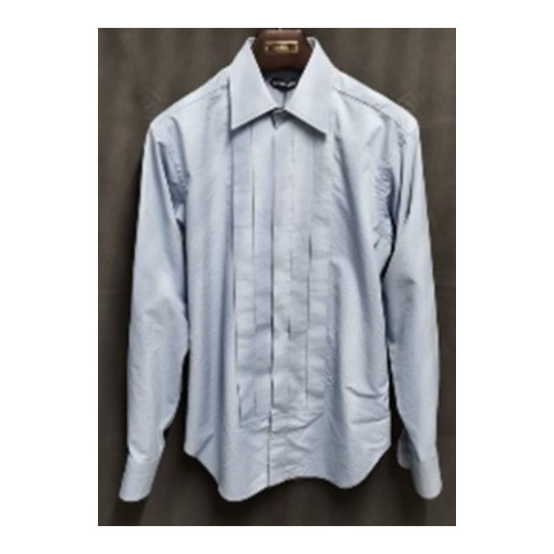 image of Tom Ford O1Loc1C0224 94Ylrbsz Shirt In Blue, Men's (Size Small)