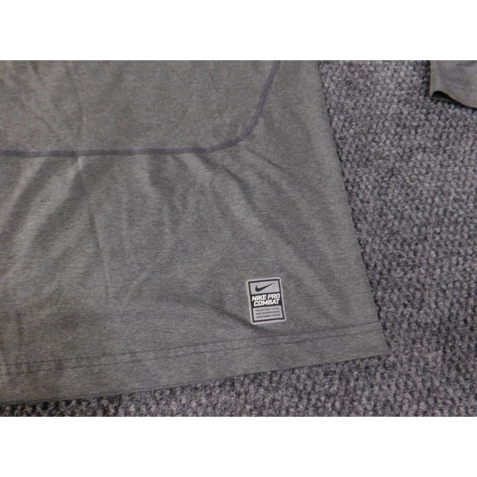 Nike Nike Pro Combat Shirt Womens Large Gray Dri Fit Long Sleeve Compression Athletic T-Shirt Size L / US 10 / IT 46 - 4 Thumbnail