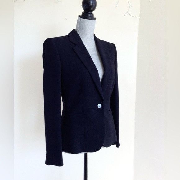 Giorgio Armani Giorgio Armani Black Tailored Single-Button Blazer IT 40 US Size S / US 4 / IT 40 - 5 Thumbnail