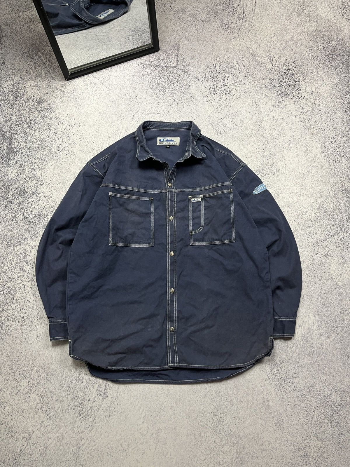 Quicksilver Vintage 90’s Quicksilver Button Up Work Jacket Rare Size US XL / EU 56 / 4 - 6 Thumbnail