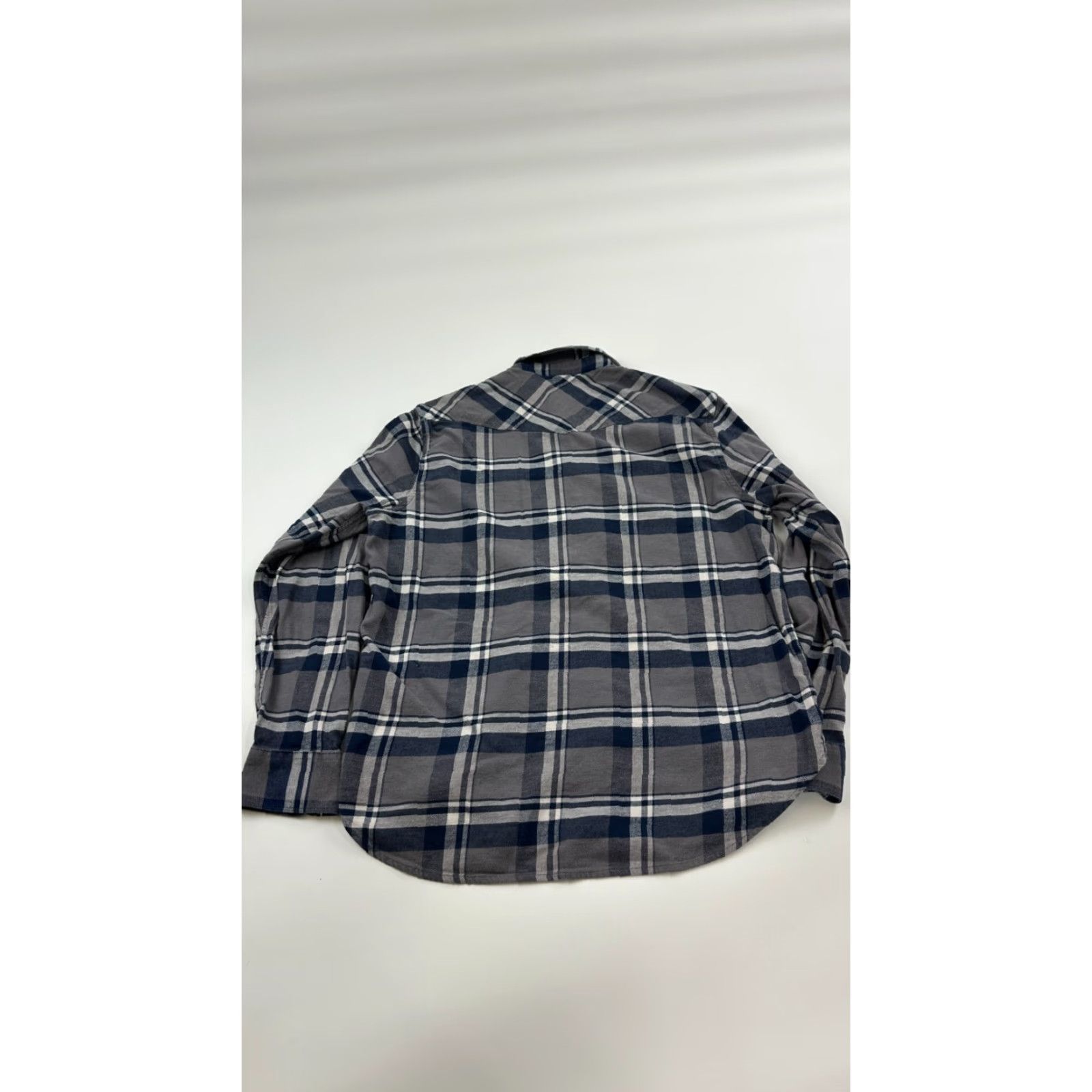 Lucky Brand Lucky Brand Shirt Mens Large Gray Blue Flannel Plaid Pocket Button Up Size US L / EU 52-54 / 3 - 2 Thumbnail