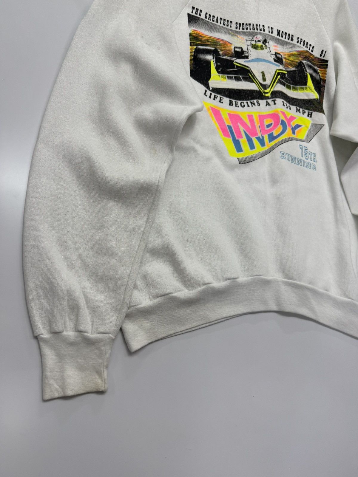 Vintage 🔥 90s Indy 75th Running Hoodie Double Hit Graphic Motorsport Size US M / EU 48-50 / 2 - 16 Thumbnail